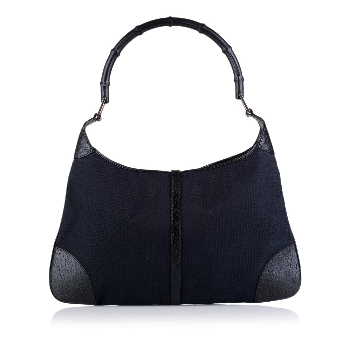 Gucci Bamboo Jackie SHG Canvas Black Shoulder Bag
