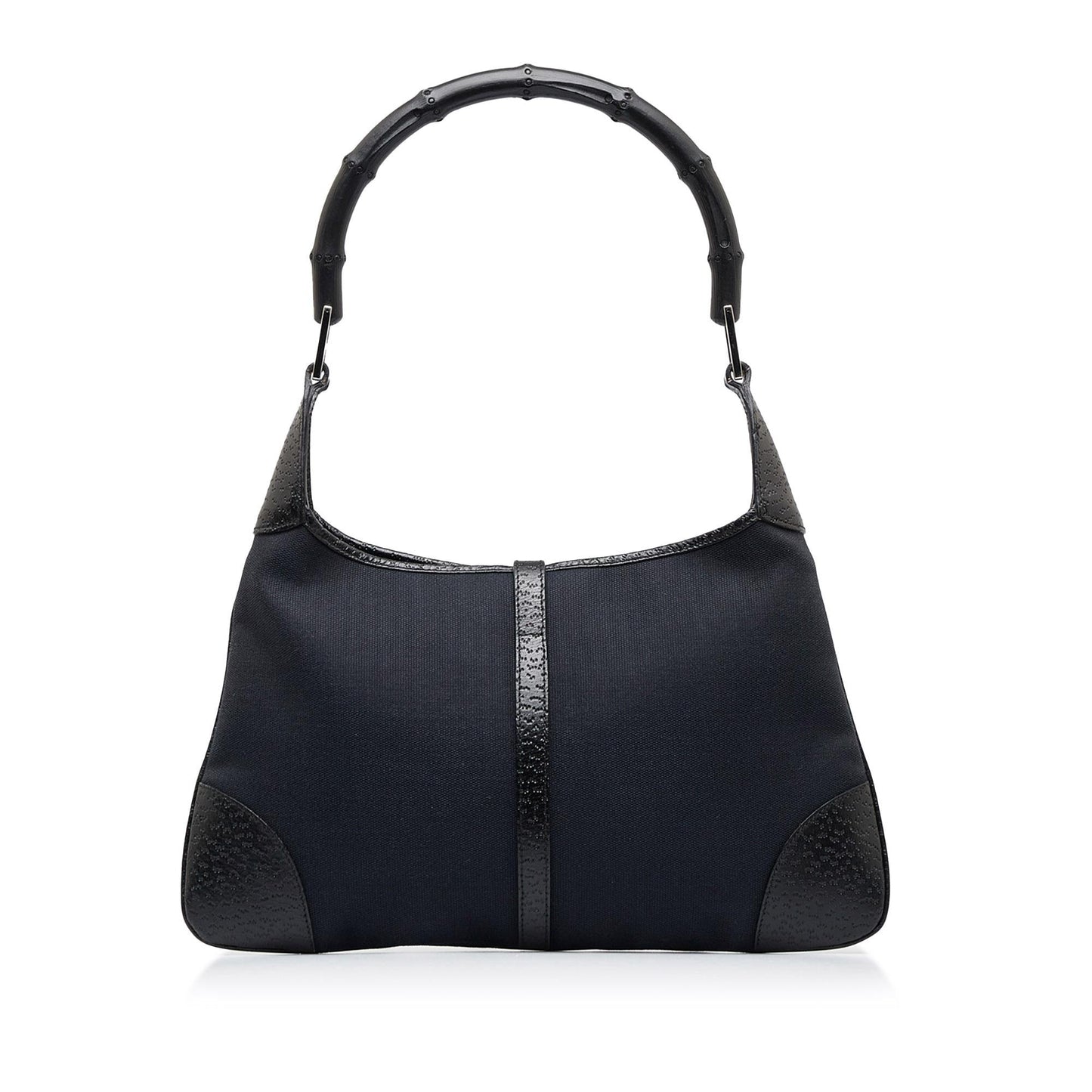 Gucci Bamboo Jackie SHG-atndv6 Canvas Calf Black Shoulder Bag