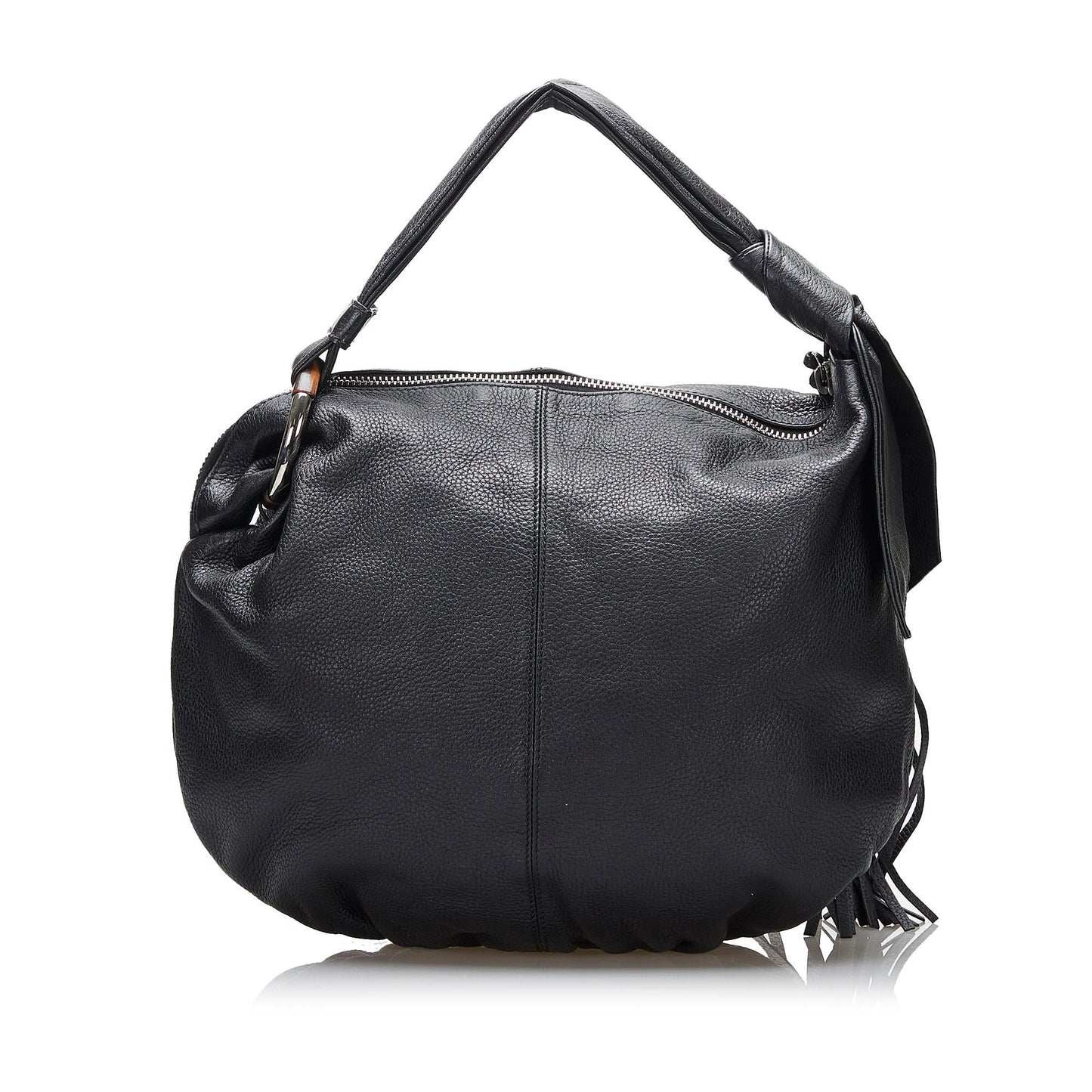 Gucci Bamboo Jungle SHG-h5BXSu Calf Black Shoulder Bag