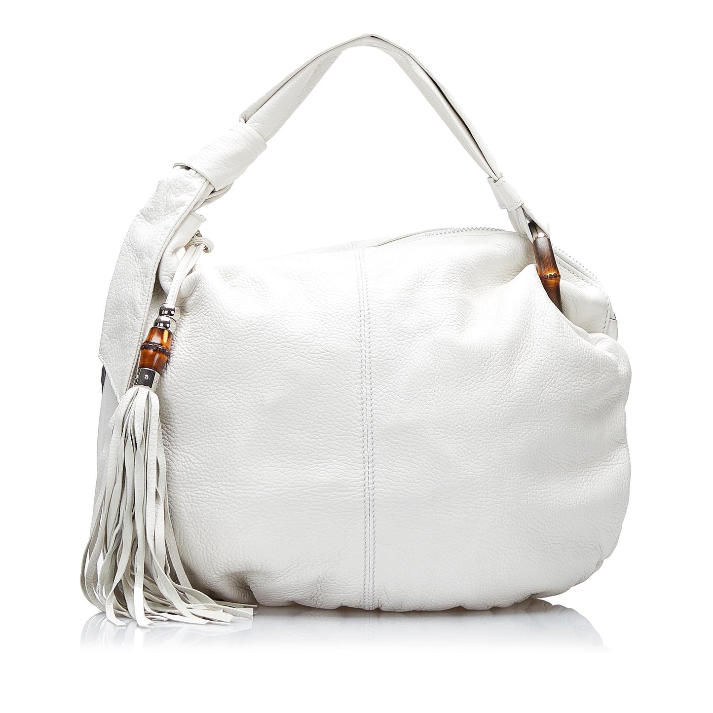Gucci Bamboo Jungle SHG-sUPV47 Calf White Shoulder Bag