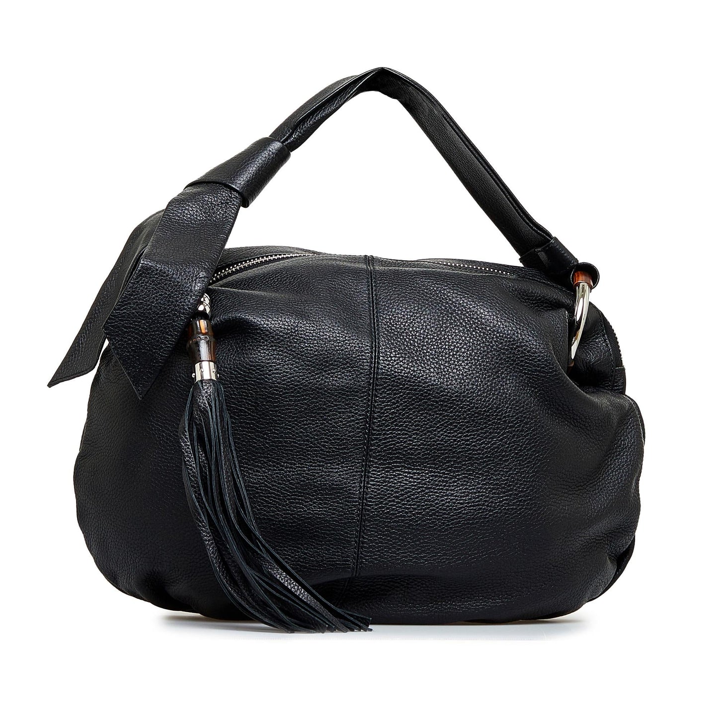 Gucci Bamboo Jungle SHG-5oWGPN Calf Black Shoulder Bag