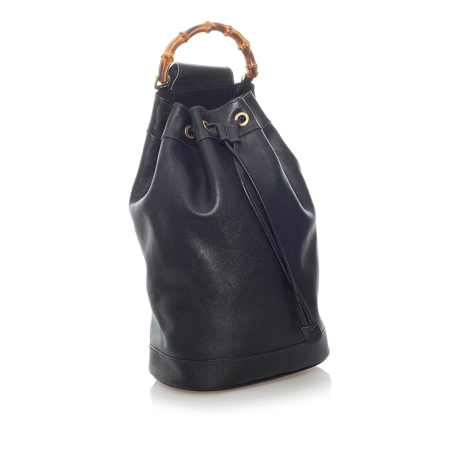 Gucci Bamboo Backpack SHG Leather Calf Black