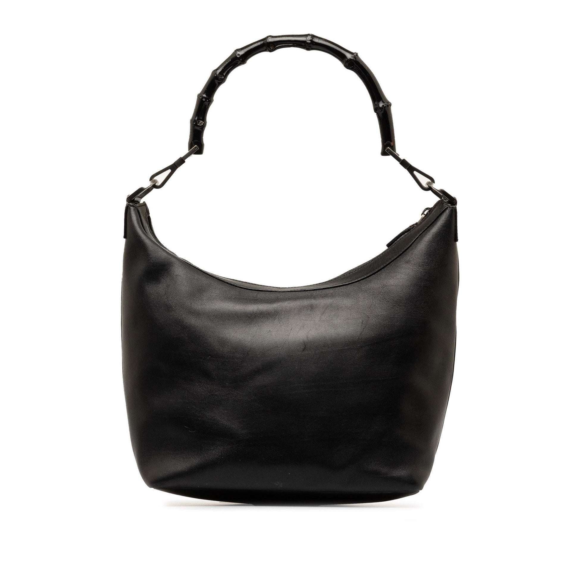 Gucci Bamboo SHG-h3pFCT Leather Calf Black Shoulder Bag
