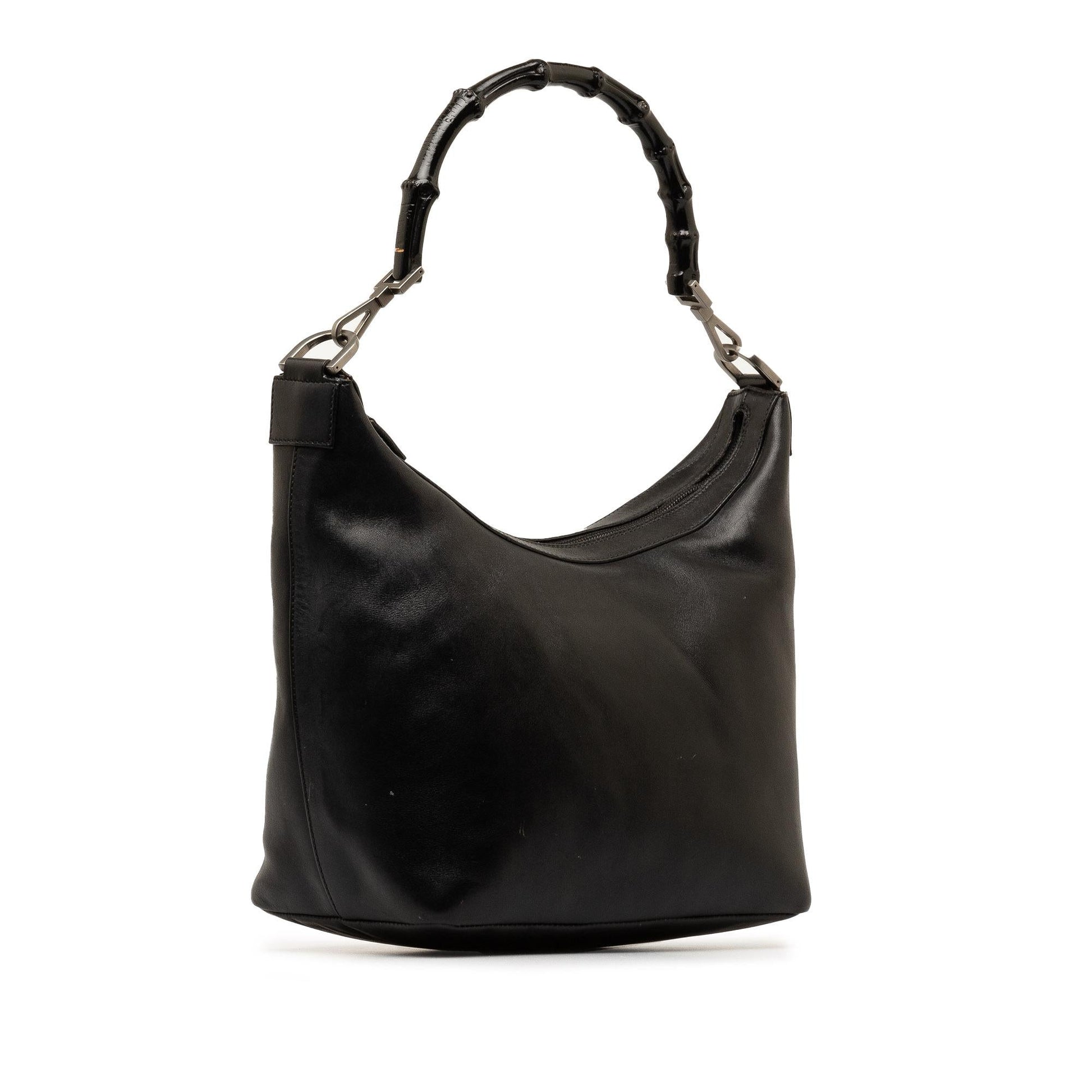 Gucci Bamboo SHG-h3pFCT Leather Calf Black Shoulder Bag