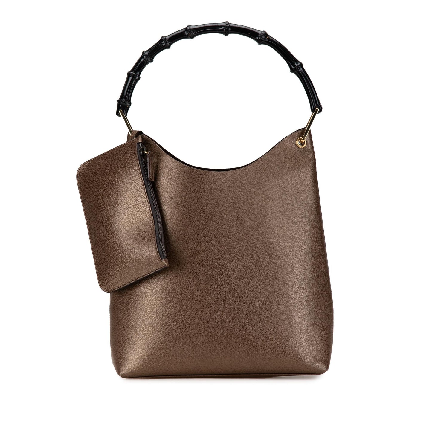 Gucci Bamboo SHG-KPbmQJ Leather Calf Brown Shoulder Bag
