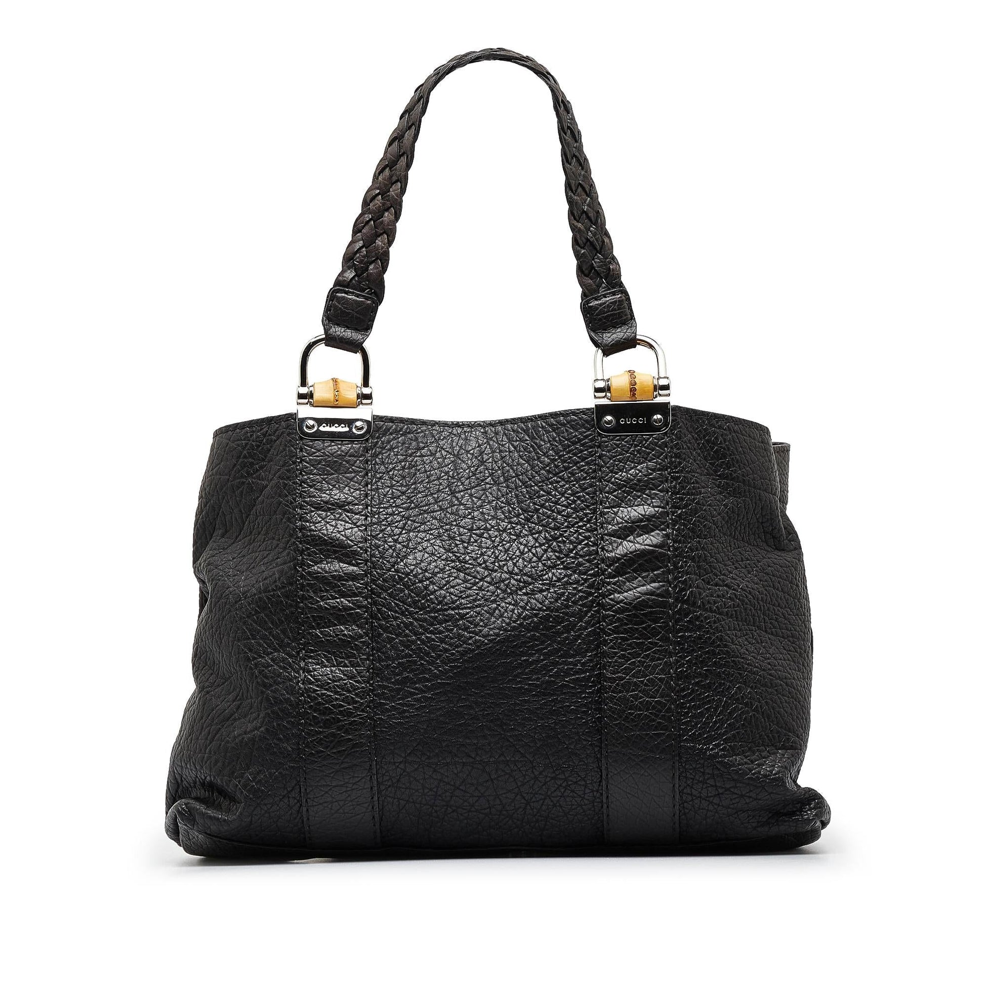 Gucci Bamboo Libeccio SHG-W3rYUf Calf Black Tote Bag