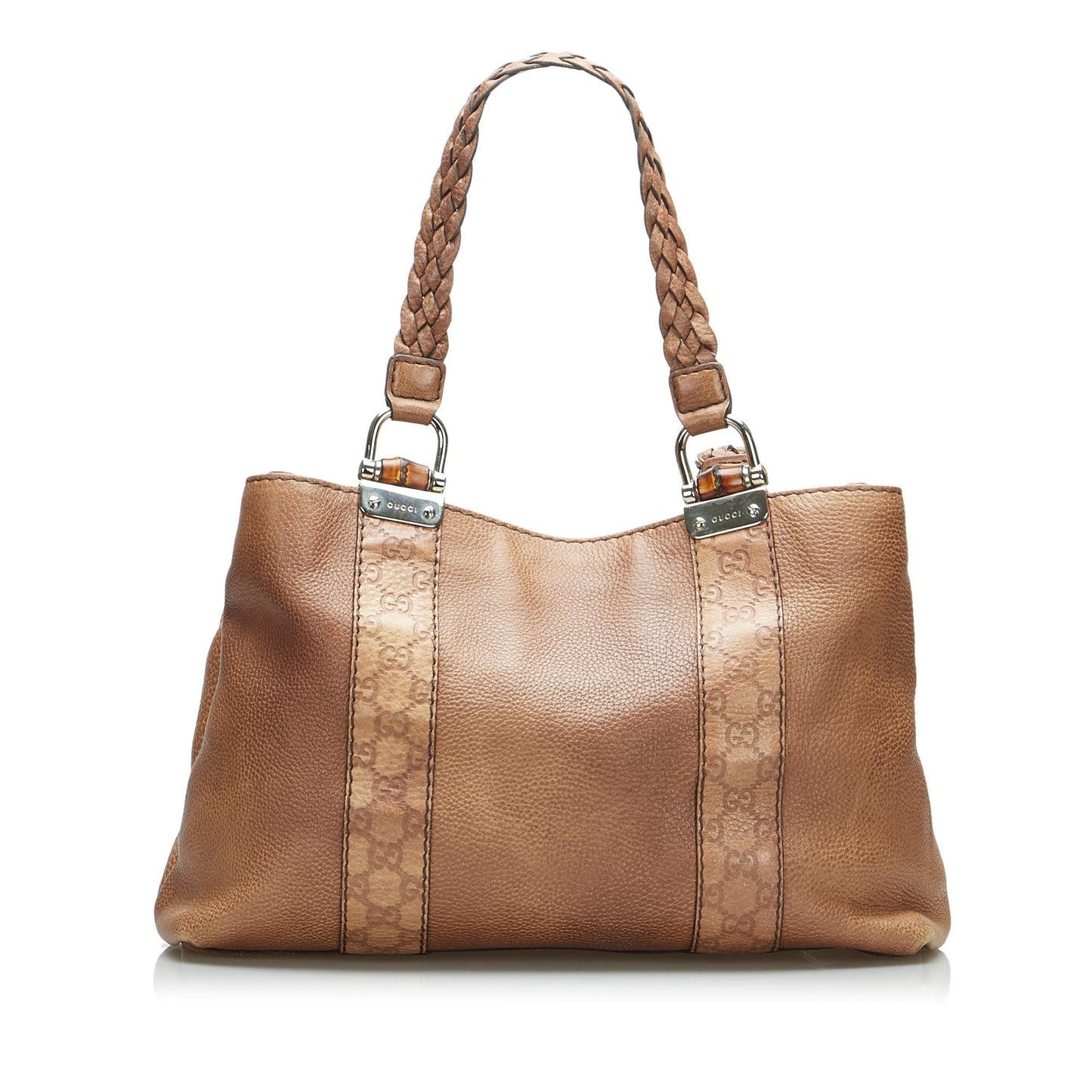 Gucci Bamboo Libeccio SHG-Roou3q Calf Brown Tote Bag