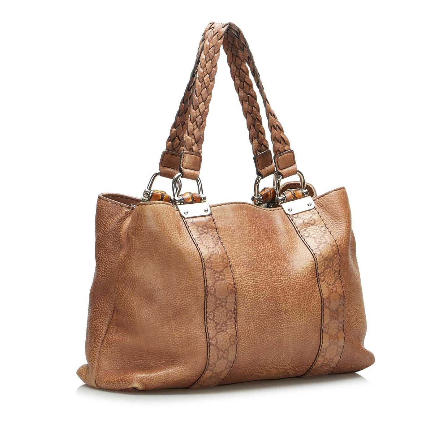Gucci Bamboo Libeccio SHG-Roou3q Calf Brown Tote Bag