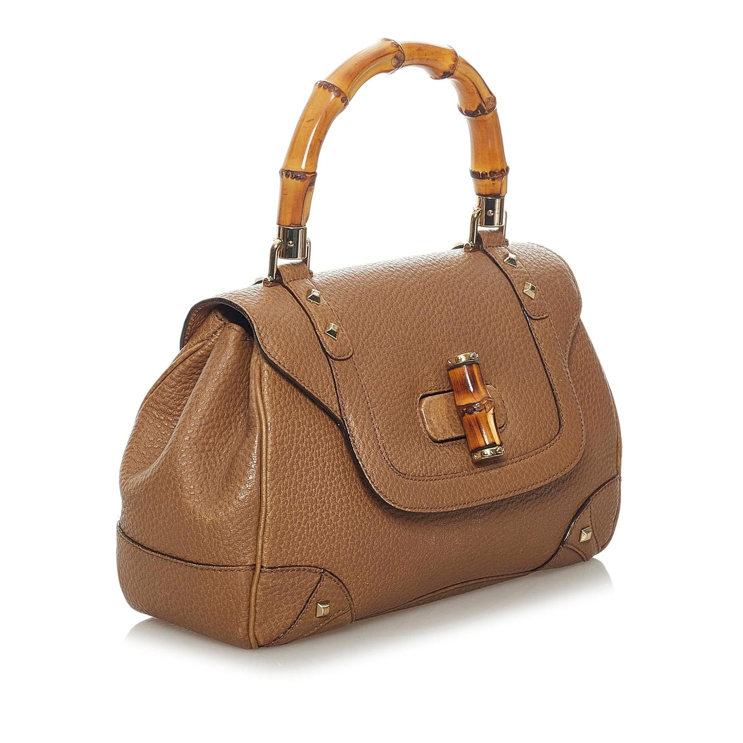 Gucci Bamboo Night SHG Leather Calf Brown Satchel Bag