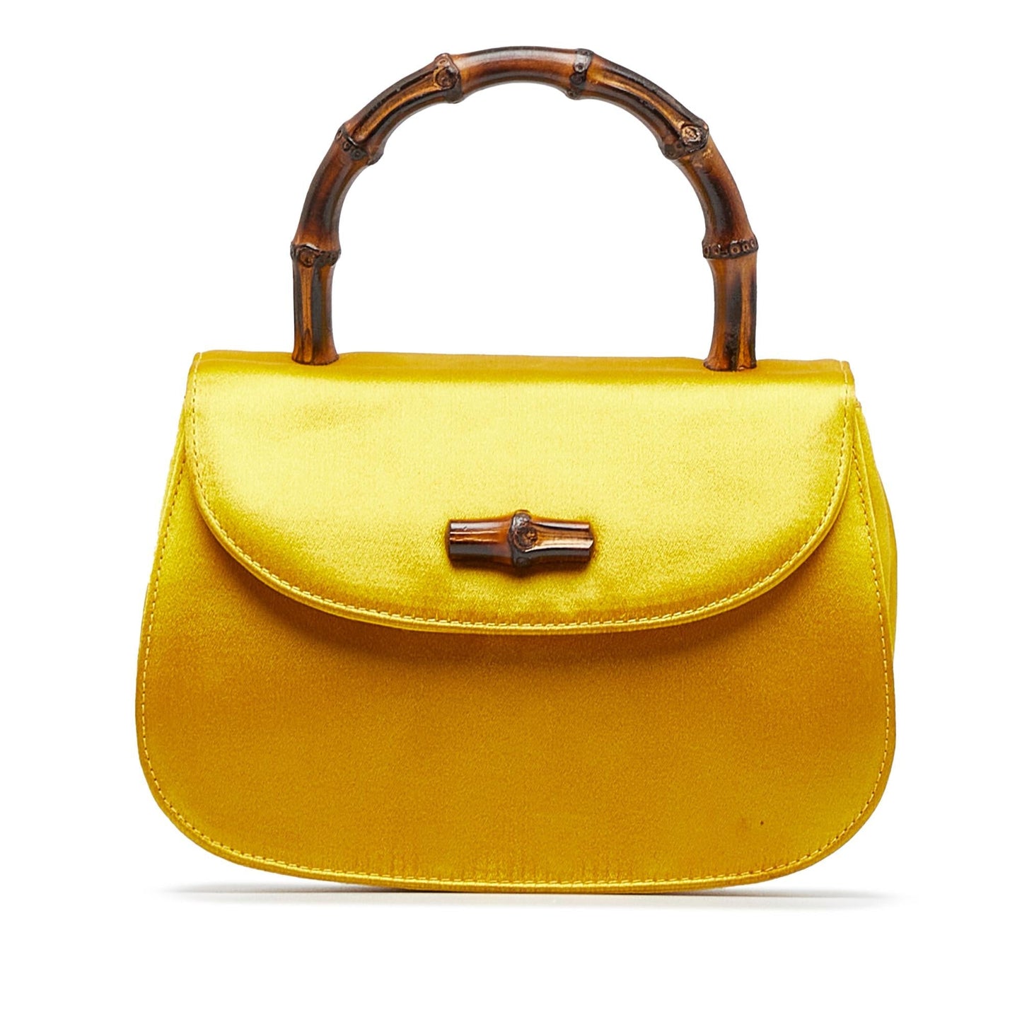 Gucci Bamboo Night SHG-Kkc0P3 Satin Gold Satchel Bag