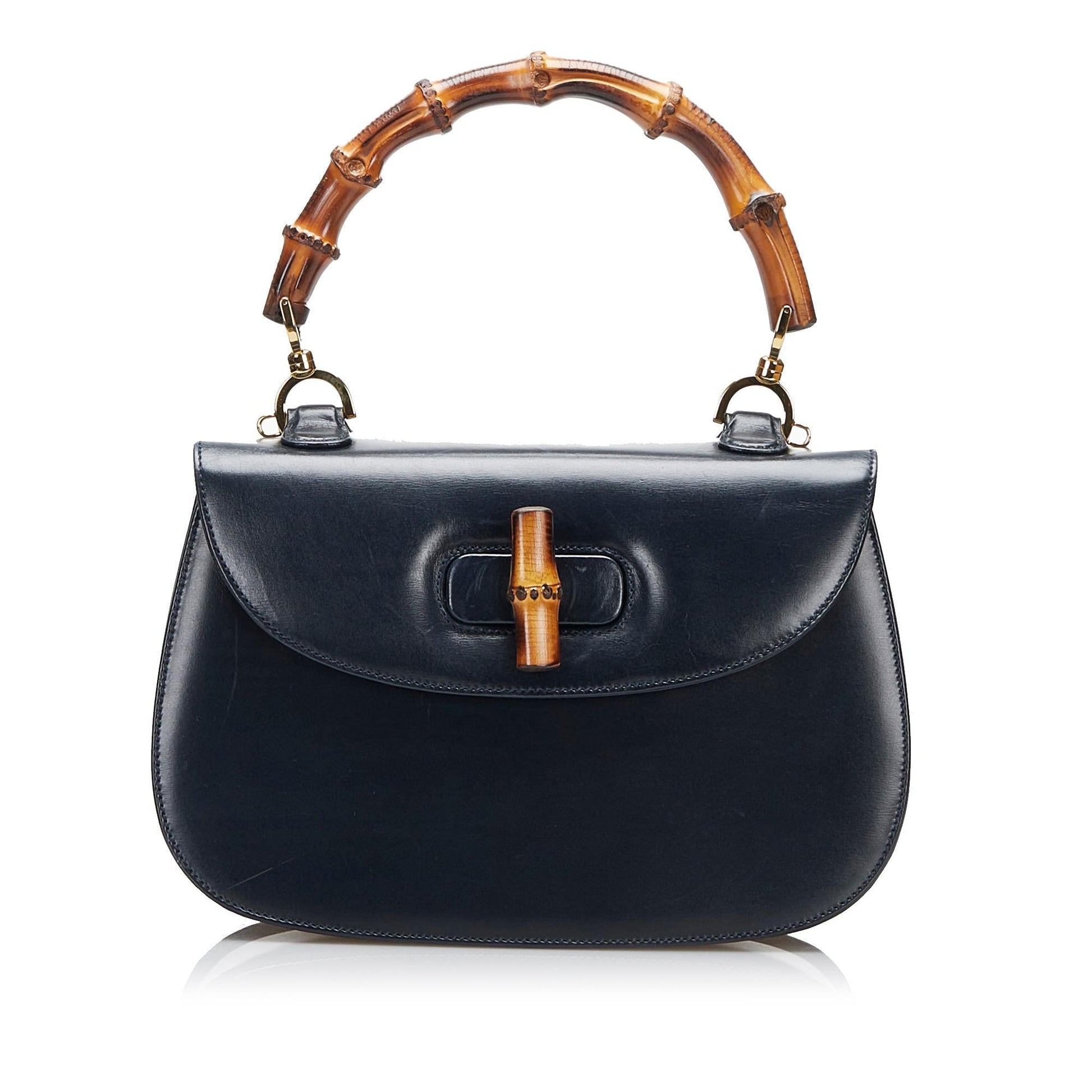 Gucci Bamboo Night SHG-DnOWFX Calf Black Satchel Bag