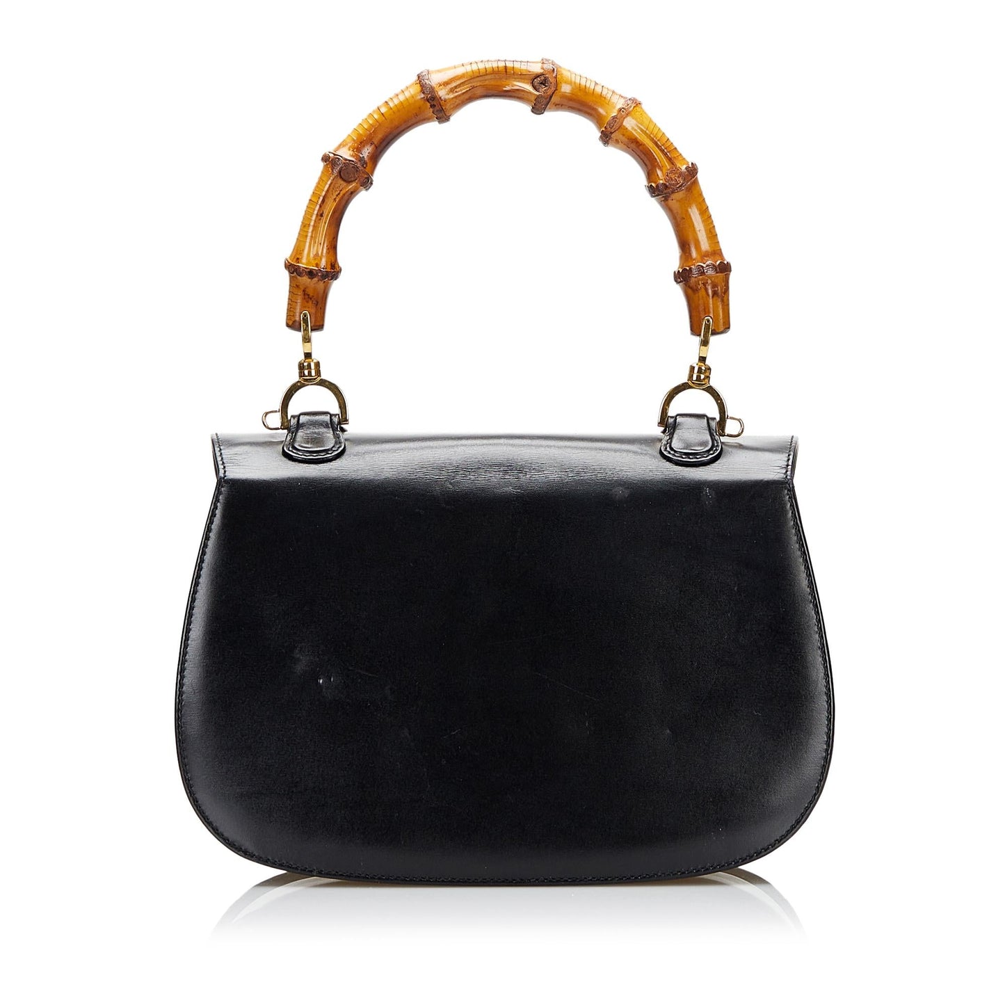 Gucci Bamboo Night SHG-Cgfz1H Calf Black Satchel Bag