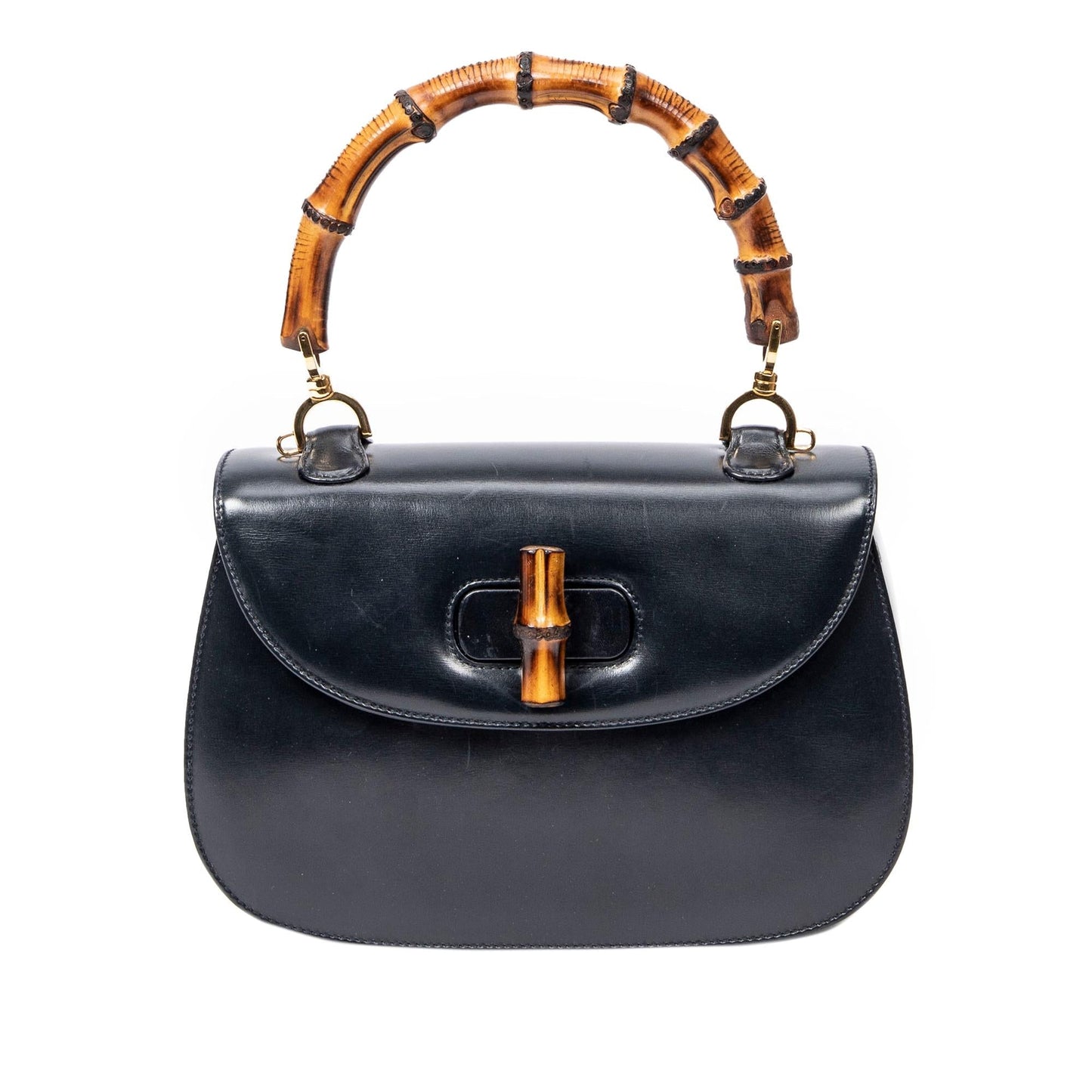 Gucci Bamboo Night SHG-TTPHhE Calf Black Satchel Bag