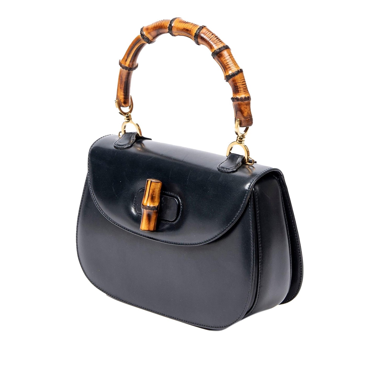 Gucci Bamboo Night SHG-TTPHhE Calf Black Satchel Bag