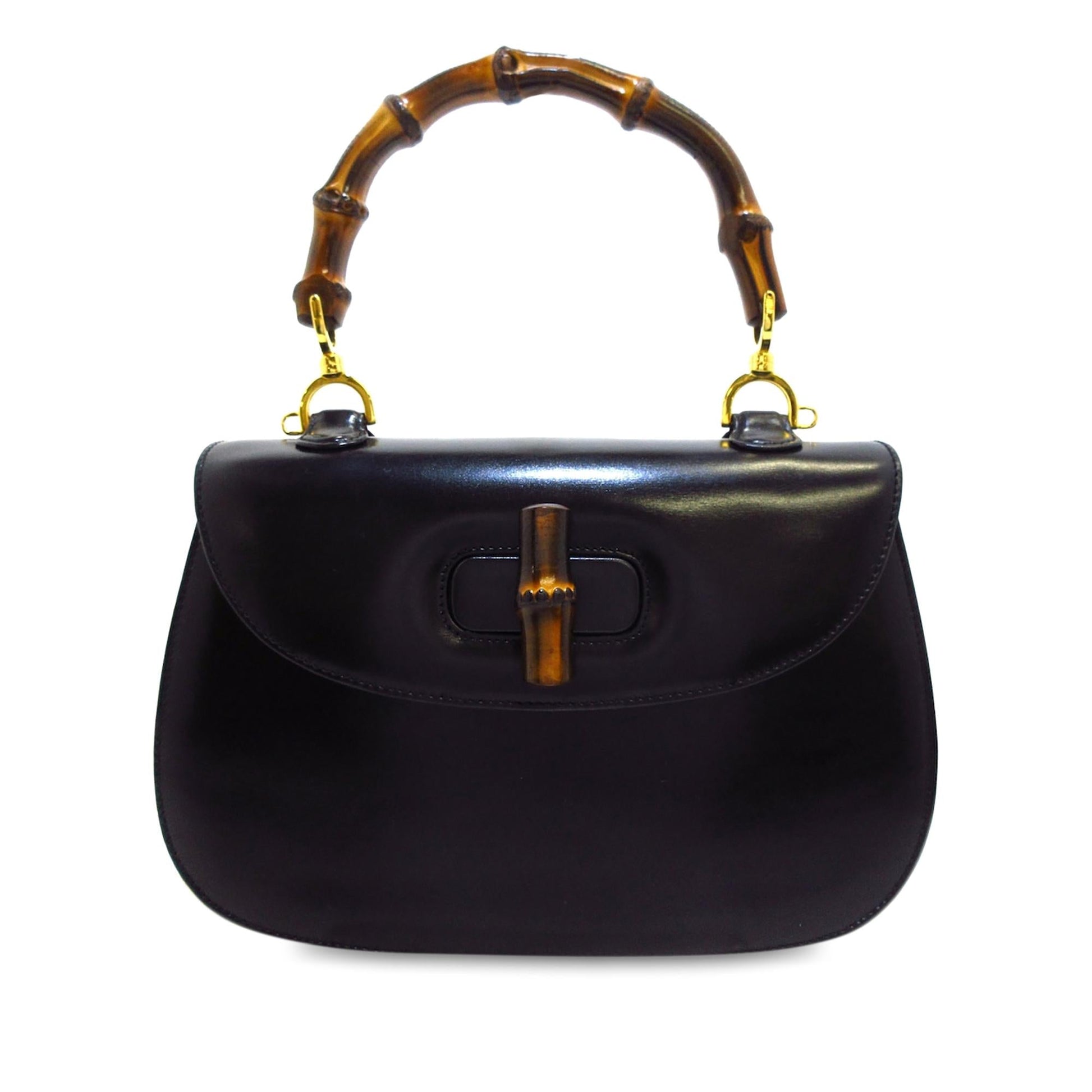 Gucci Bamboo Night SHG-f7iqoW Calf Black Satchel Bag