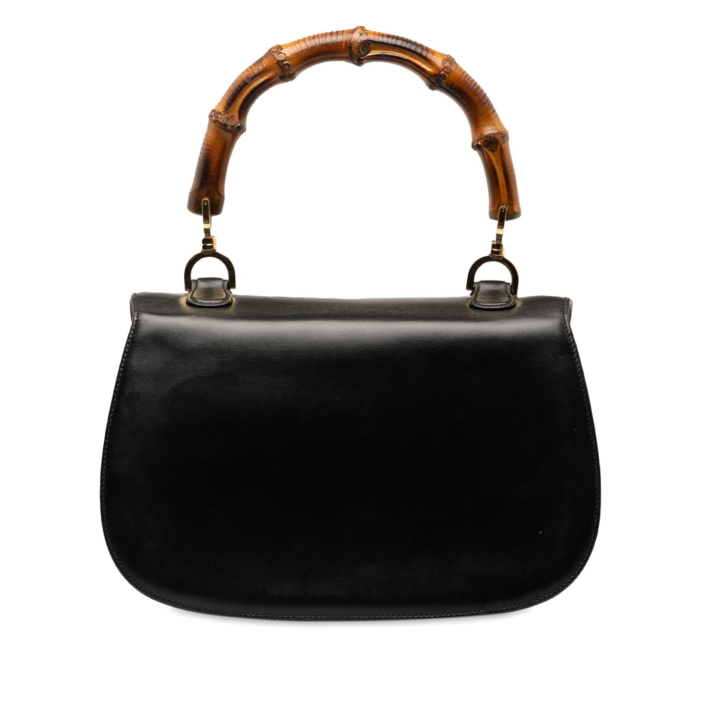 Gucci Bamboo Night SHG-AJNdT1 Calf Black Satchel Bag