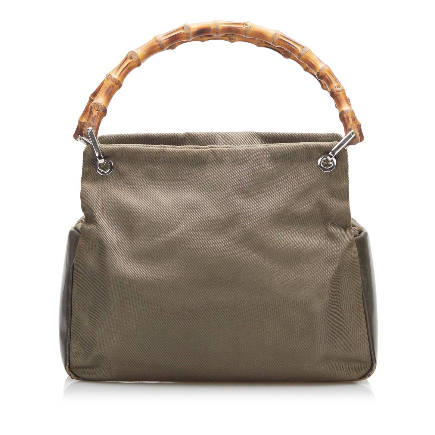 Gucci Bamboo SHG Nylon Brown Satchel Bag