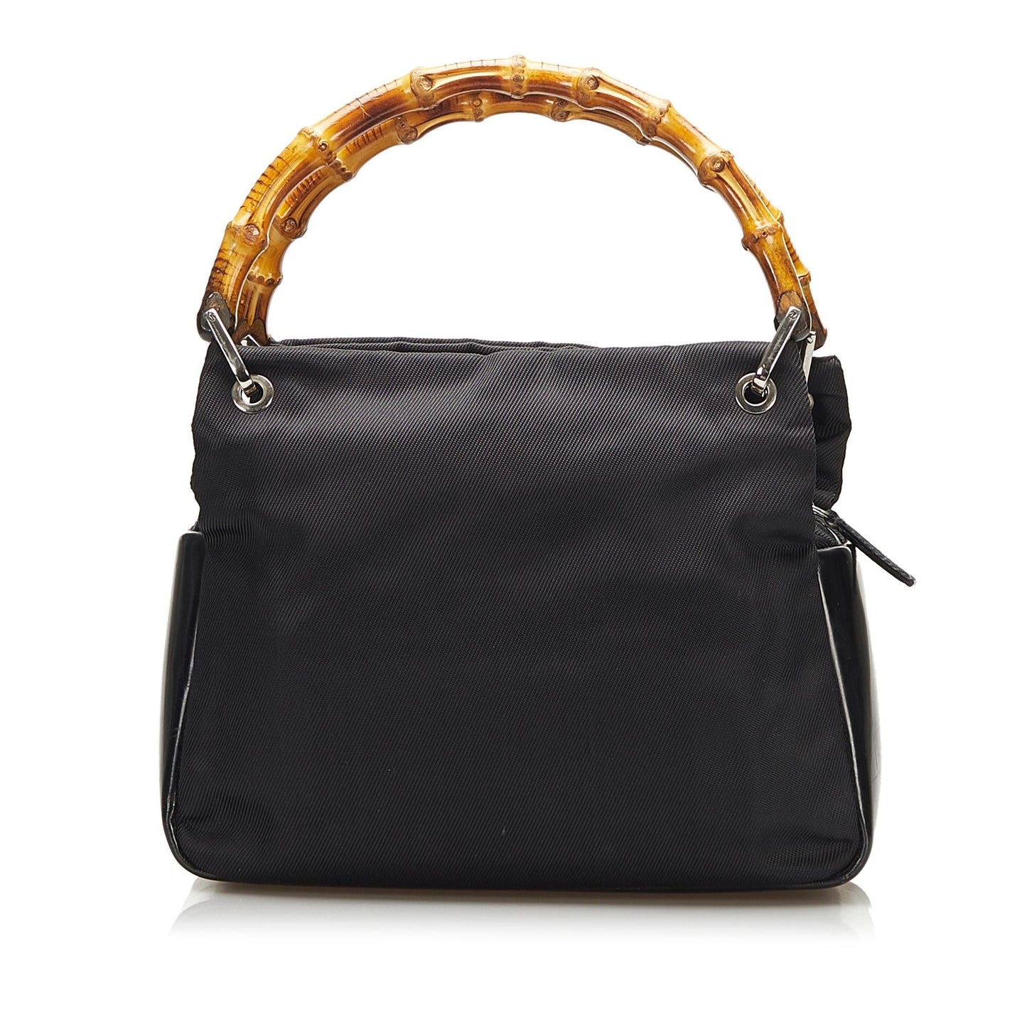 Gucci Bamboo SHG-bNzyNE Nylon Black Satchel Bag