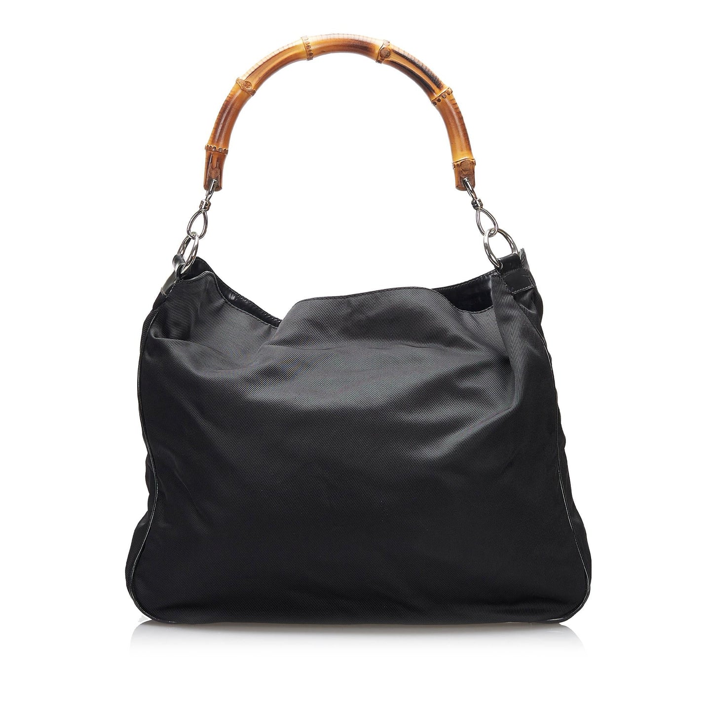 Gucci Bamboo SHG-3w9q8z Nylon Black Satchel Bag