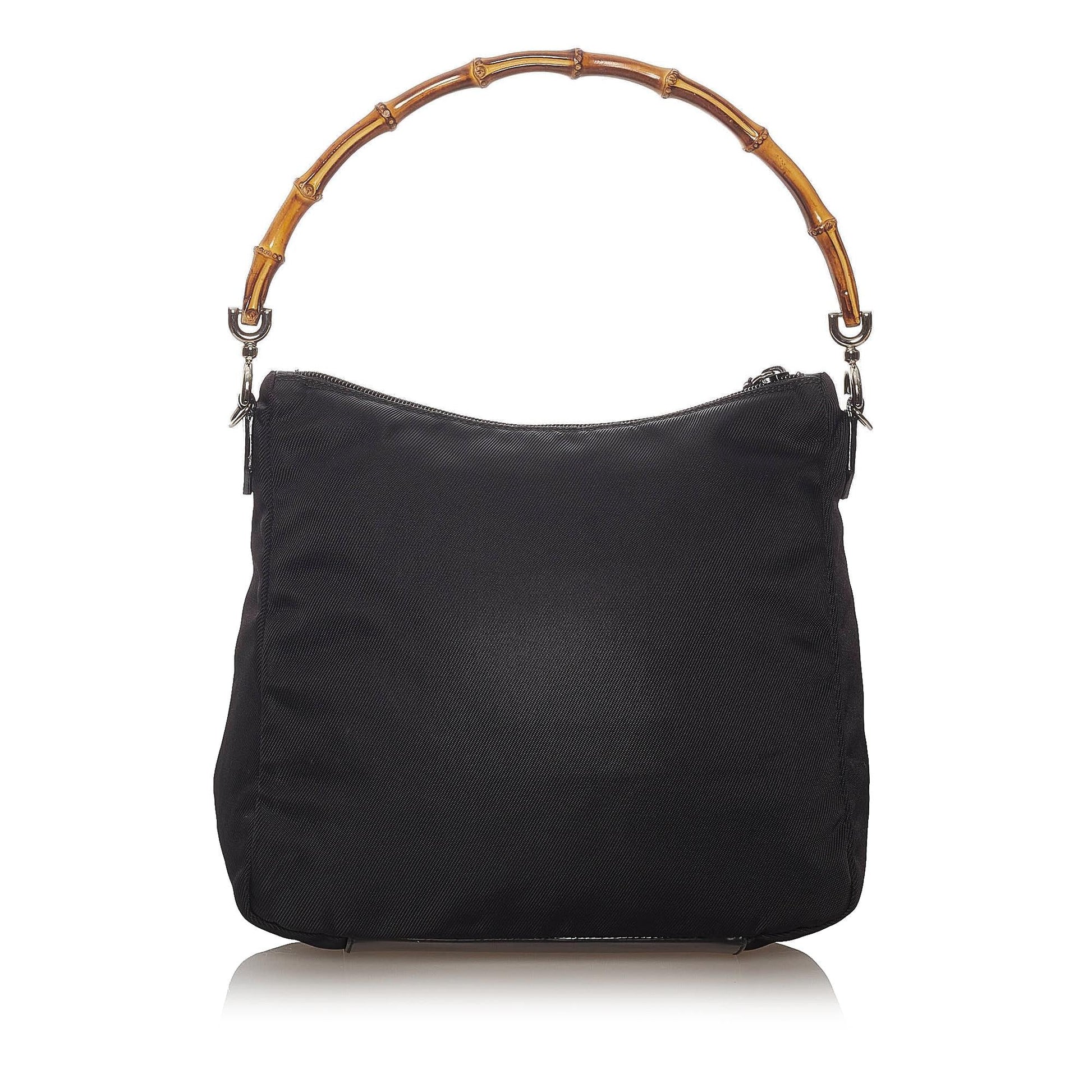 Gucci Bamboo SHG-4hnVDO Nylon Black Shoulder Bag