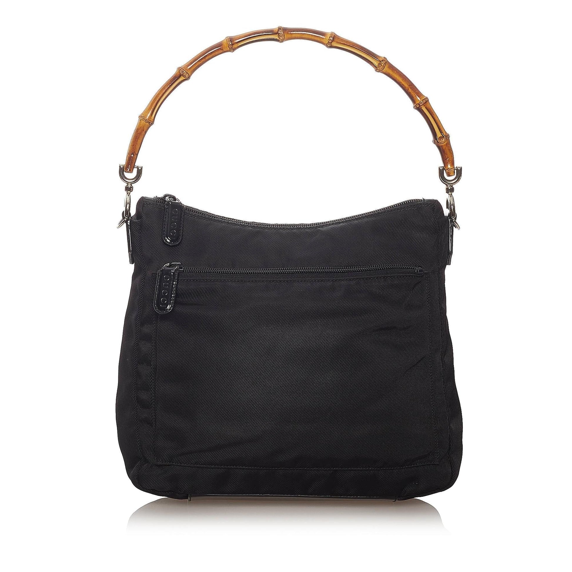 Gucci Bamboo SHG-4hnVDO Nylon Black Shoulder Bag