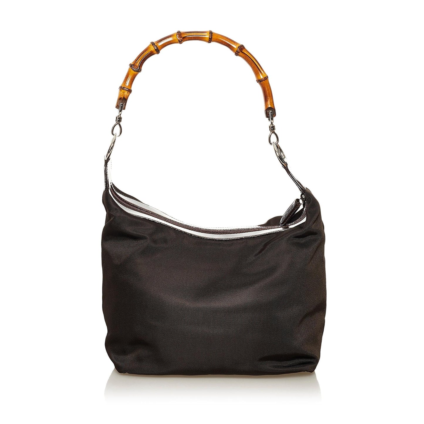 Gucci Bamboo SHG-sbzy7I Canvas Nylon Black Shoulder Bag