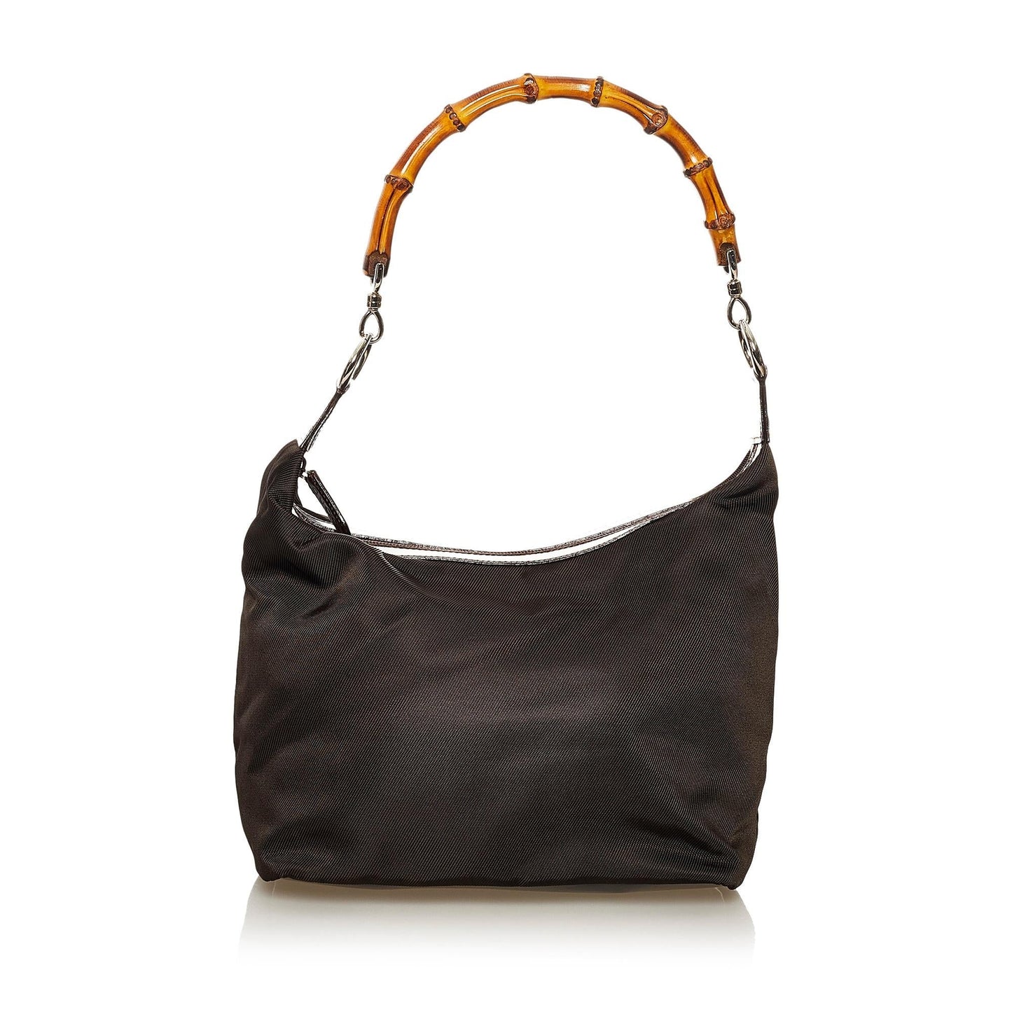 Gucci Bamboo SHG-sbzy7I Canvas Nylon Black Shoulder Bag