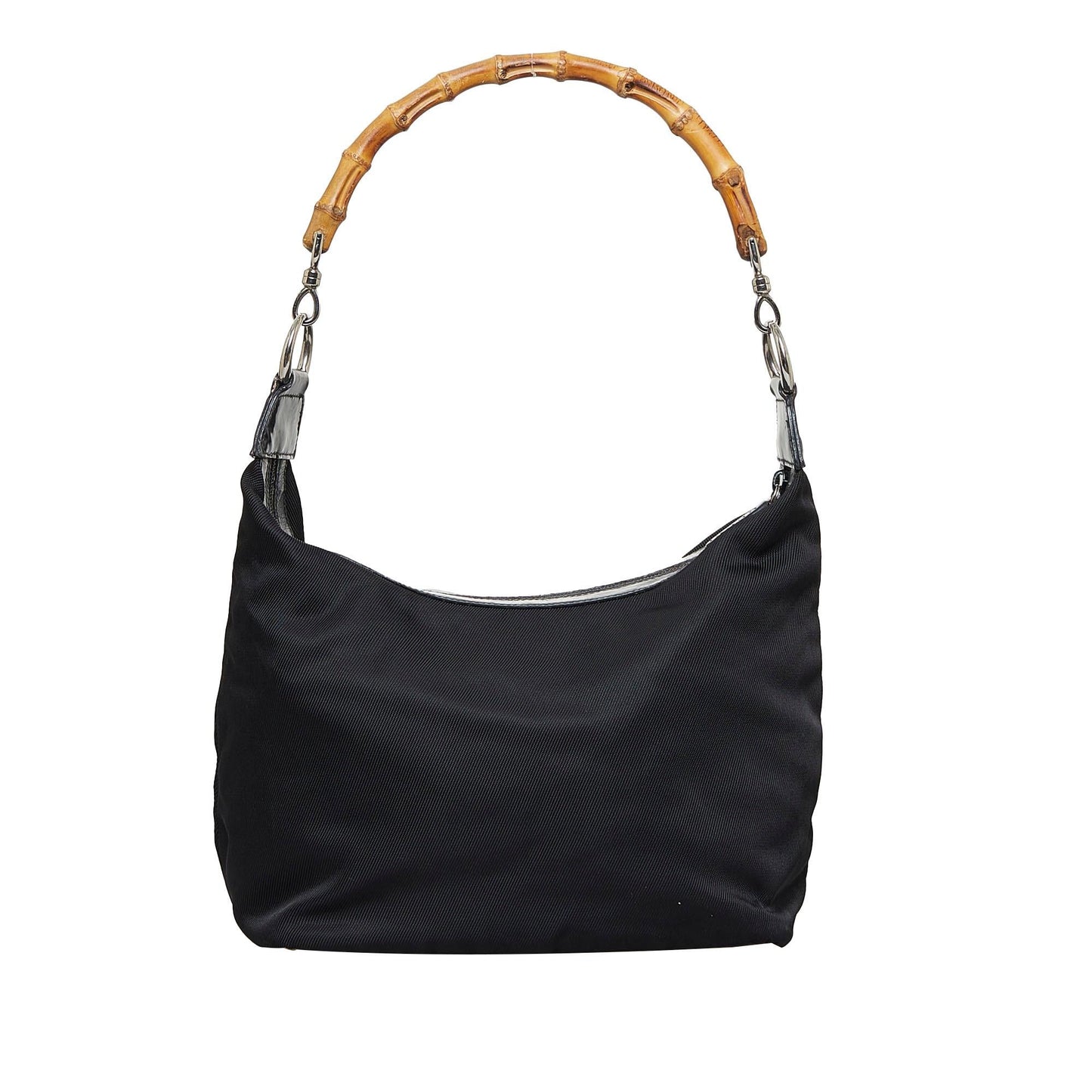 Gucci Bamboo SHG-d4KAgE Nylon Black Shoulder Bag