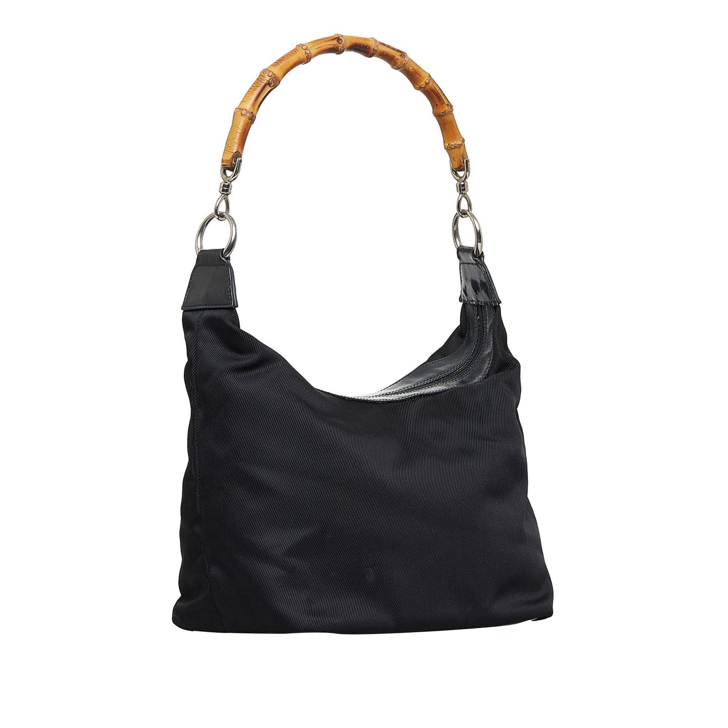 Gucci Bamboo SHG-d4KAgE Nylon Black Shoulder Bag