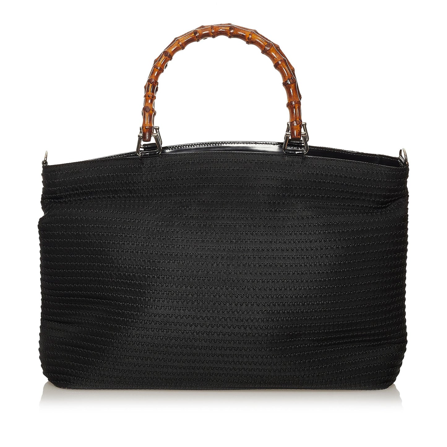 Gucci Bamboo SHG Nylon Black Tote Bag Bag Shg