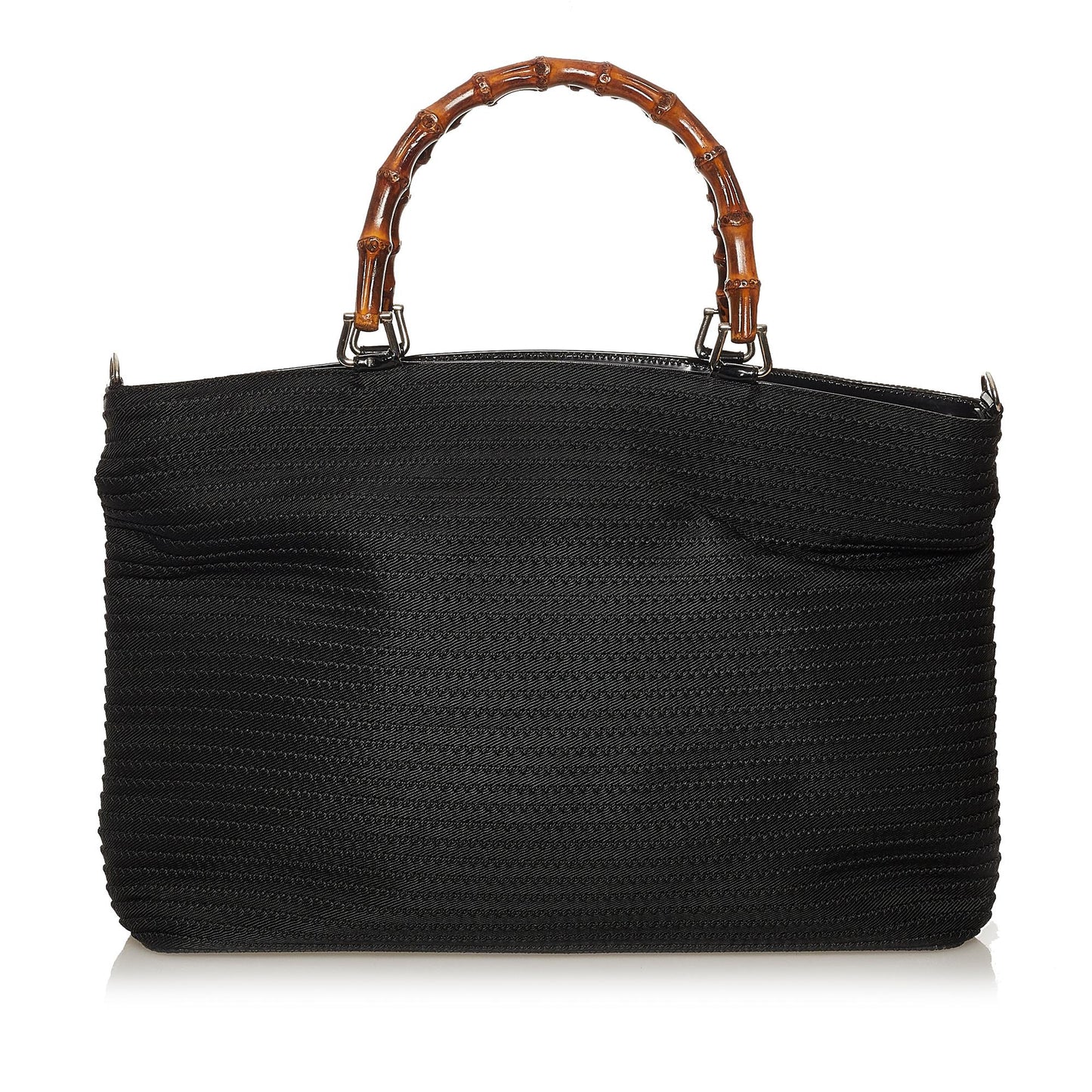 Gucci Bamboo SHG Nylon Black Tote Bag Bag Shg