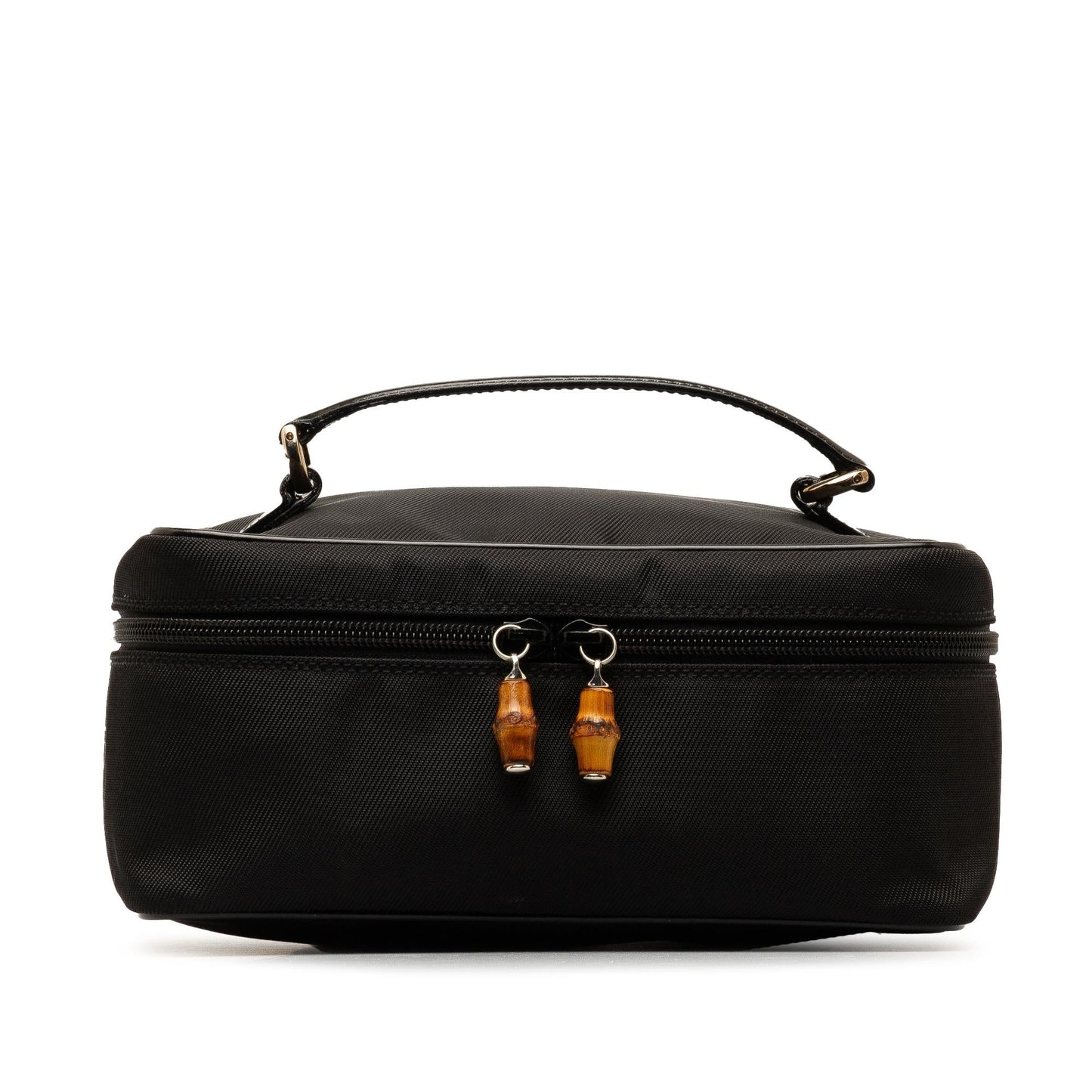 Gucci Bamboo Vanity SHG-aw2n12 Nylon Calf Black Handbag