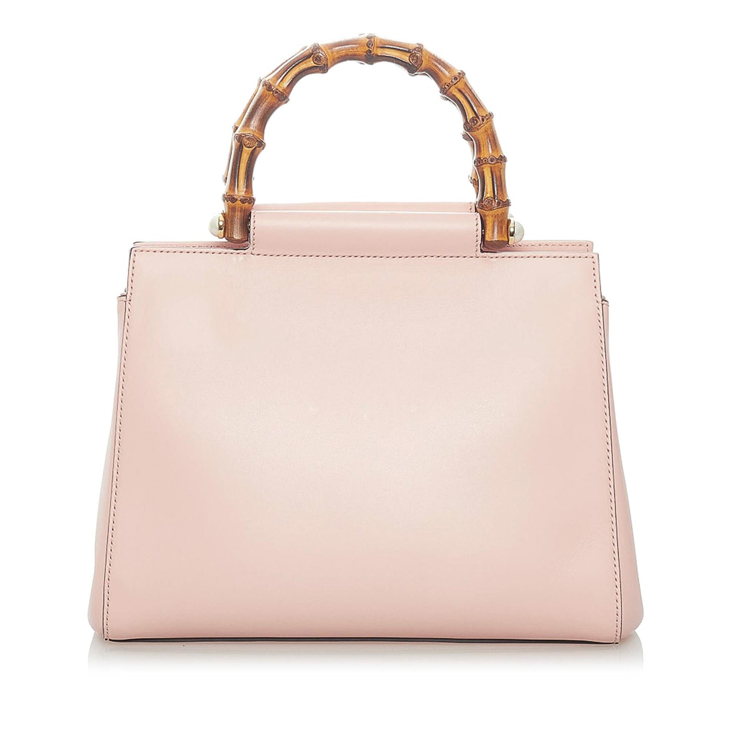 Gucci Bamboo Nymphaea SHG Leather Calf Pink Satchel Bag