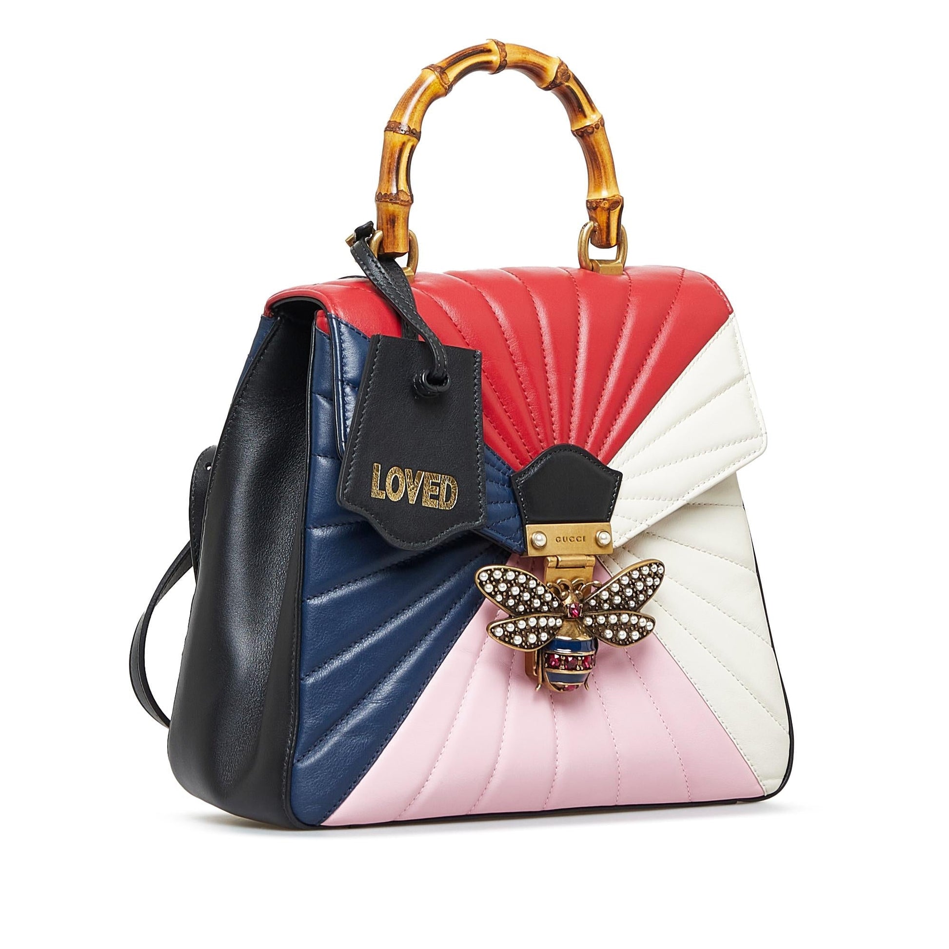 Gucci Bamboo Queen Margaret Backpack SHG-WhMd0R Calf