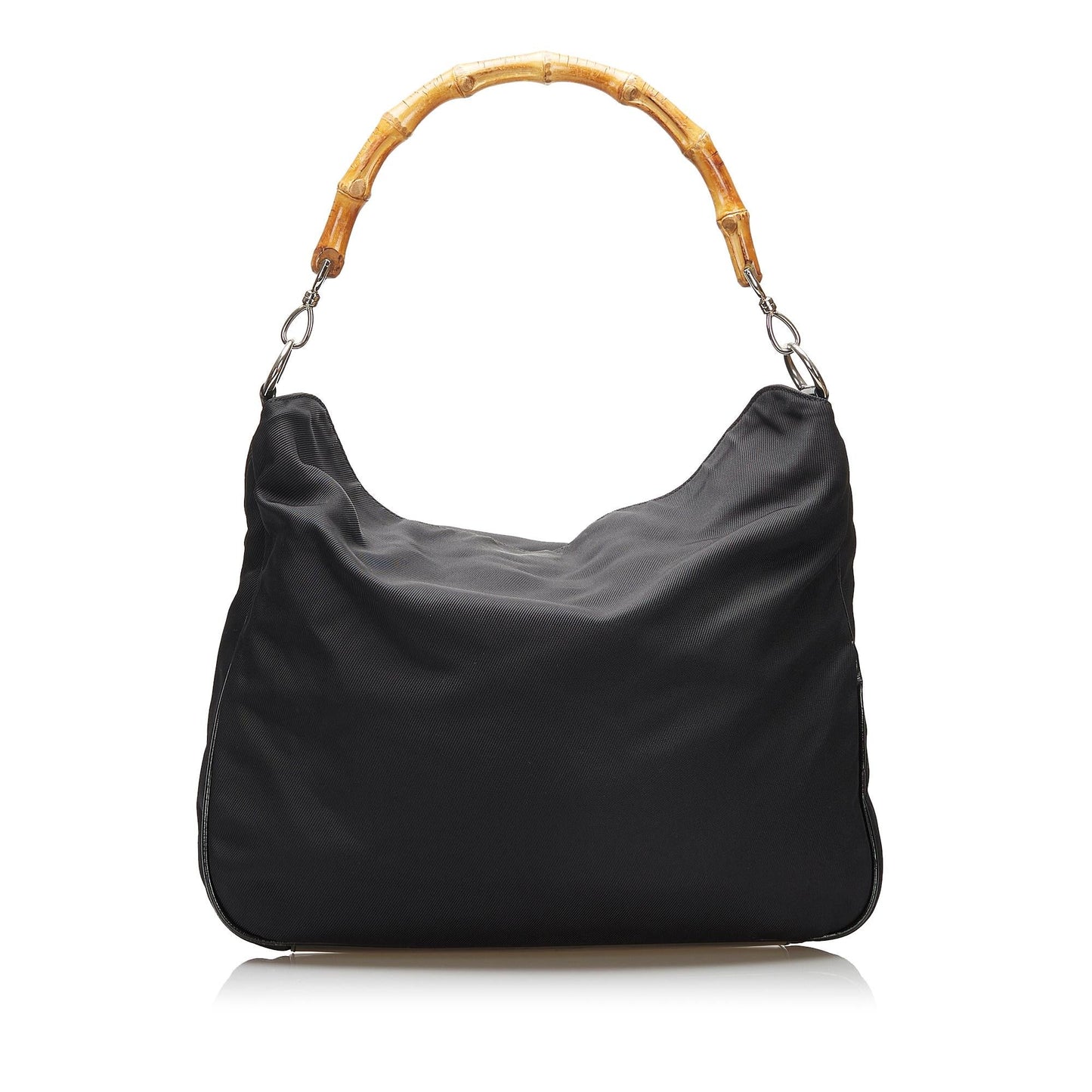 Gucci Bamboo SHG Nylon Black Satchel Bag 4