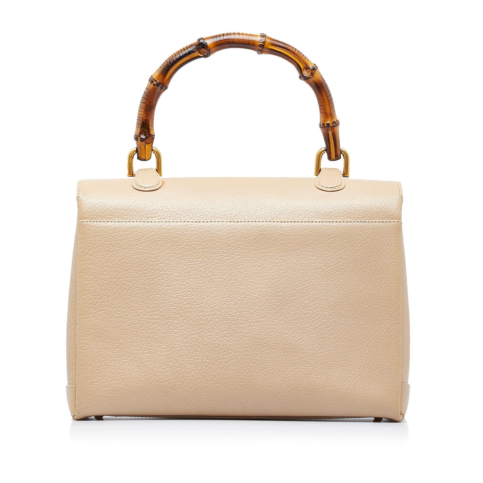 Gucci Bamboo SHG-FyNan1 Calf Brown Satchel Bag