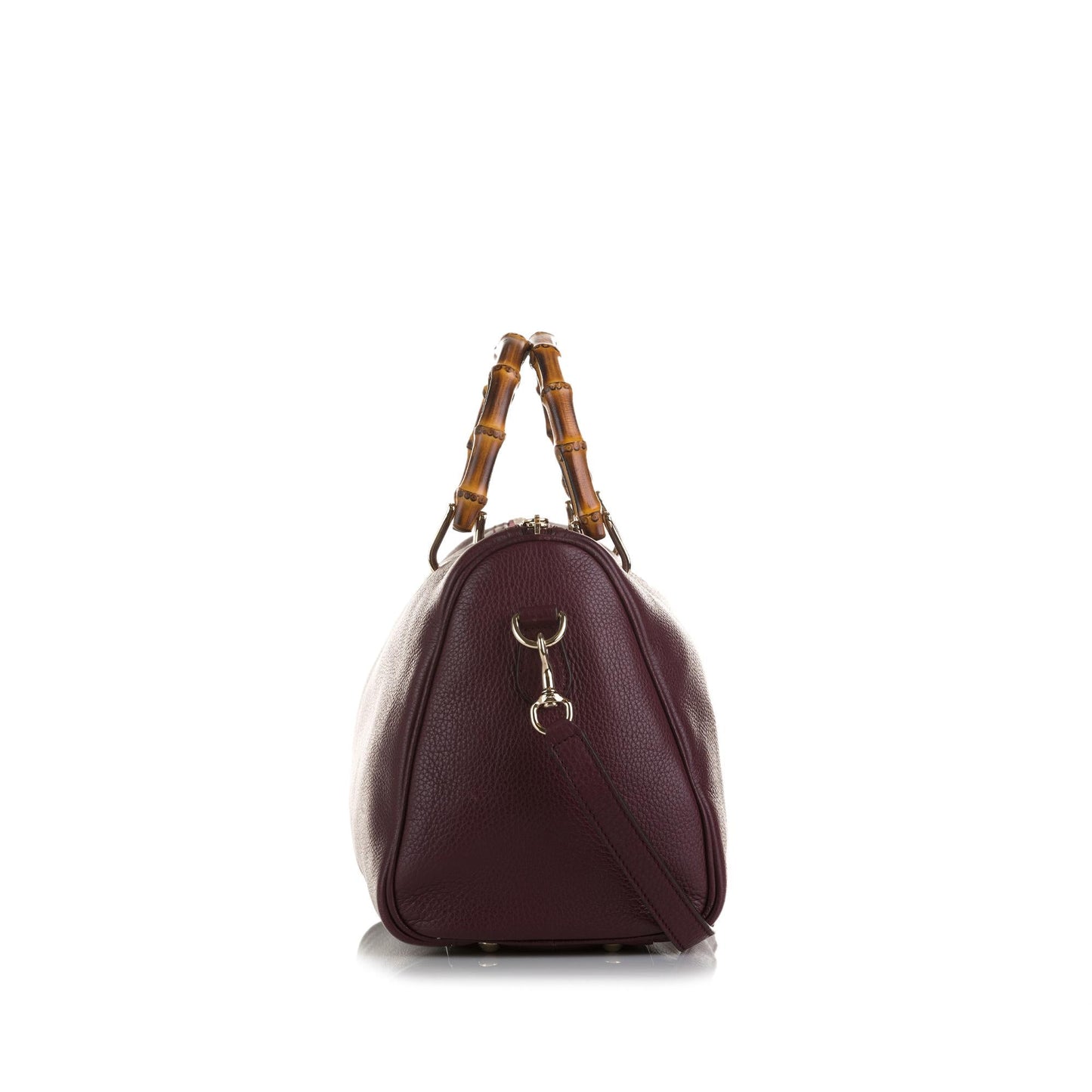 Gucci Bamboo Shopper Boston SHG-jfcibi Calf Red Satchel Bag