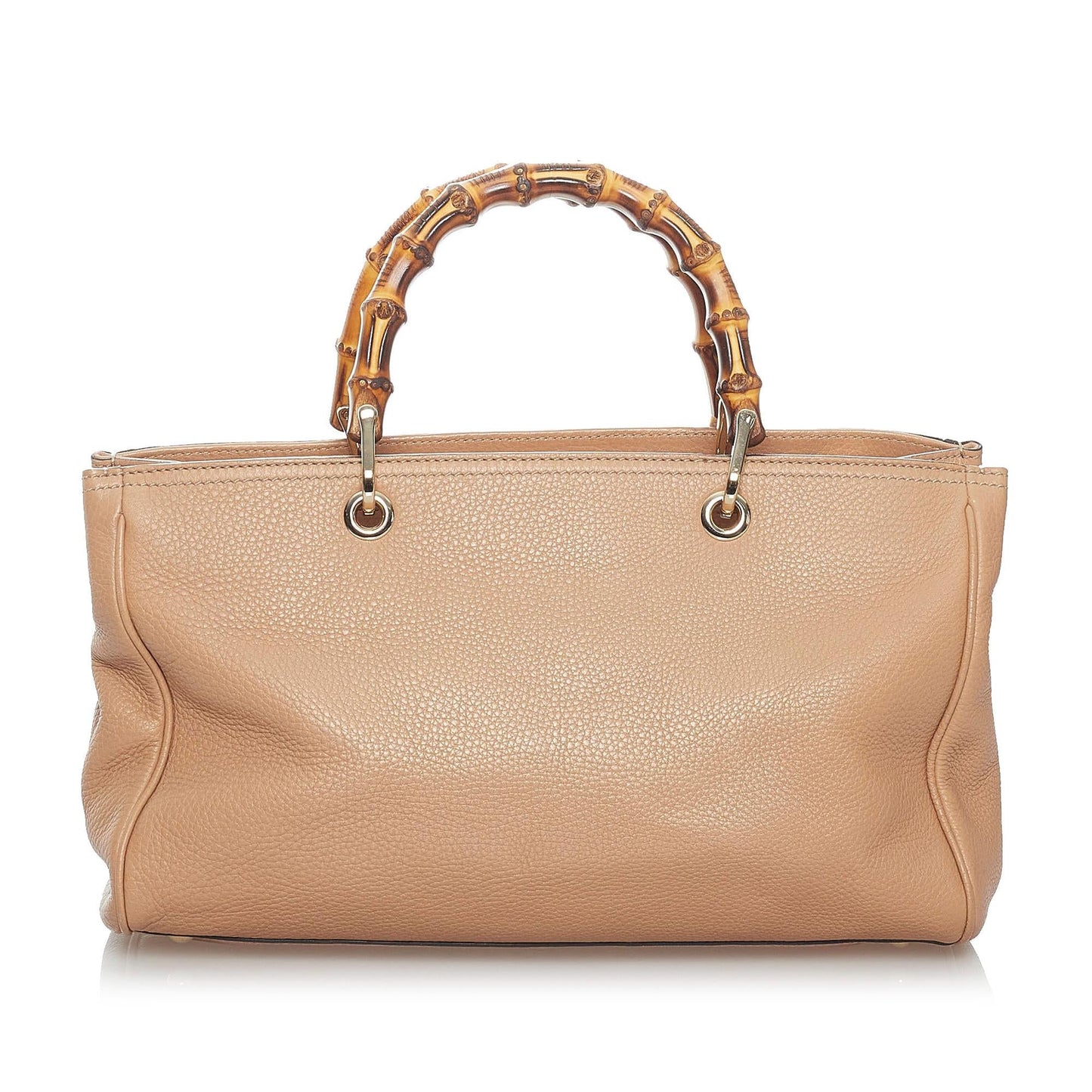 Gucci Bamboo Shopper SHG Leather Calf Brown Satchel Bag 8