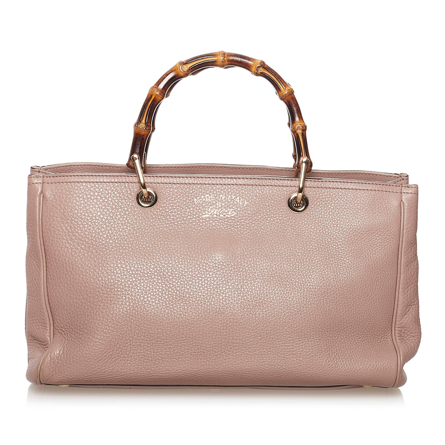 Gucci Bamboo Shopper SHG Leather Calf Pink Satchel Bag 4