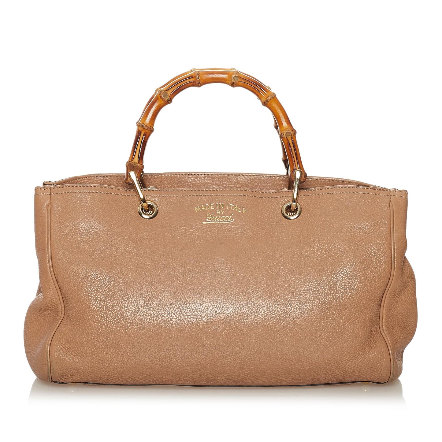 Gucci Bamboo Shopper SHG Leather Calf Brown Satchel Bag Satchel Shg