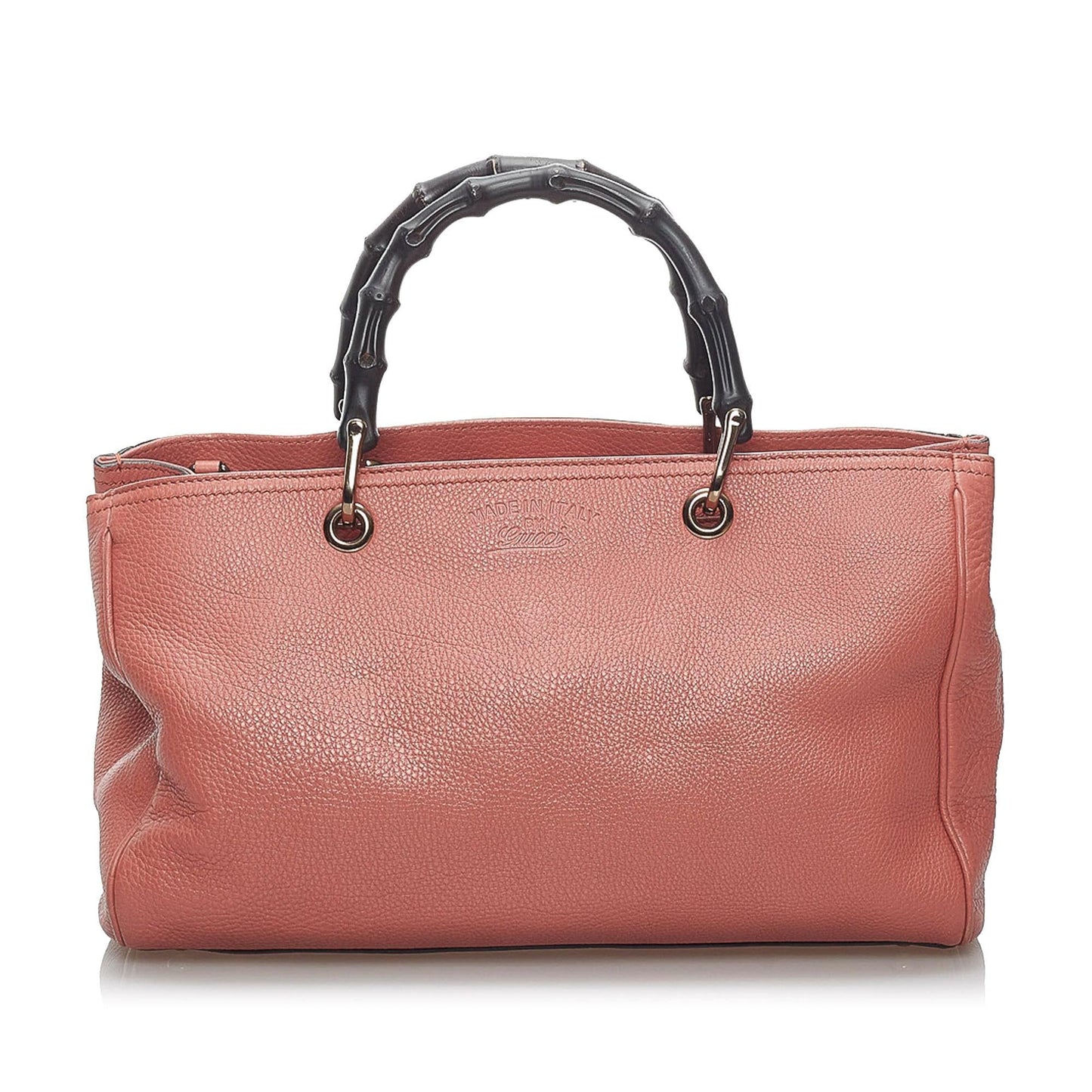 Gucci Bamboo Shopper SHG Leather Calf Pink Satchel Bag