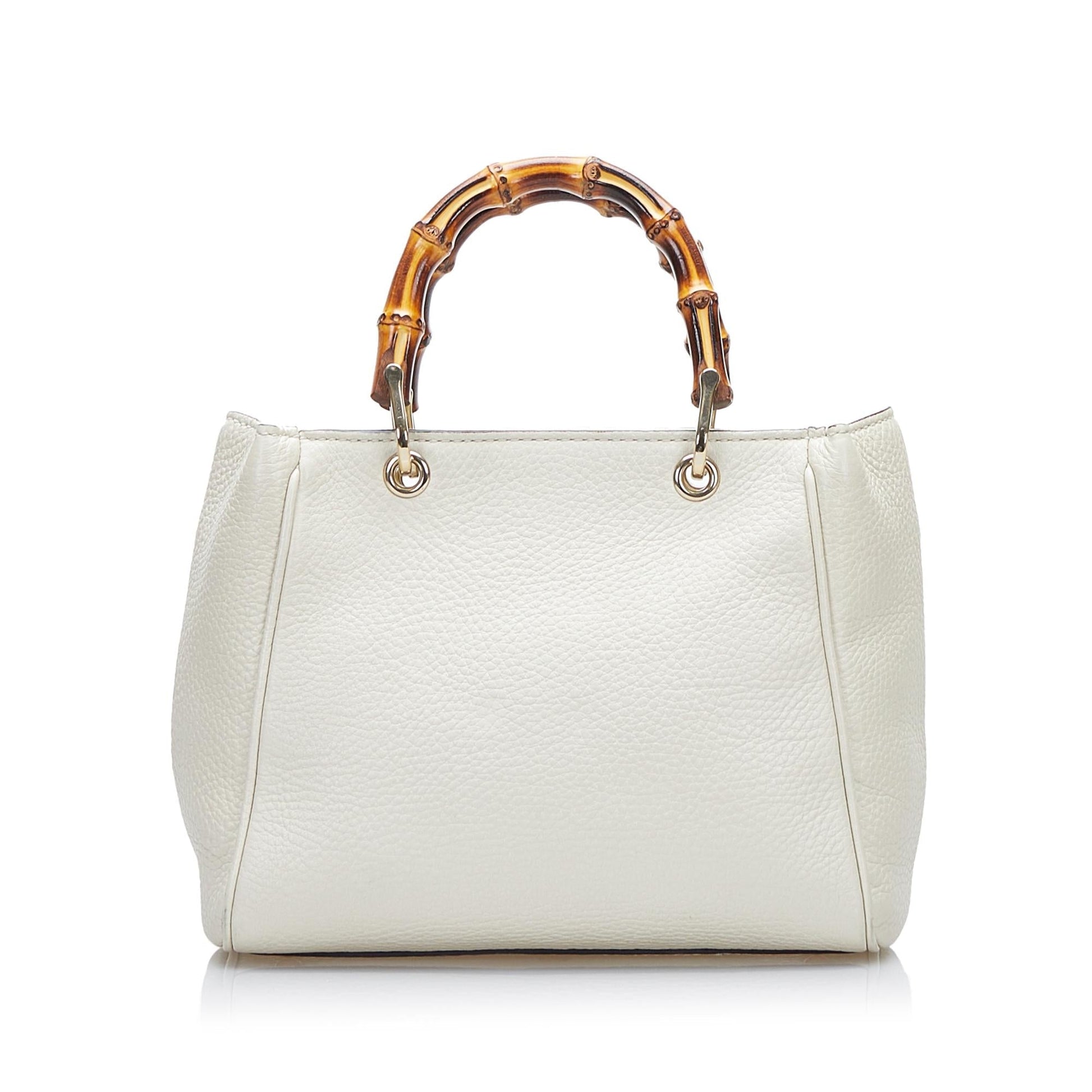 Gucci Bamboo Shopper SHG-Ah3dlB Calf White Satchel Bag