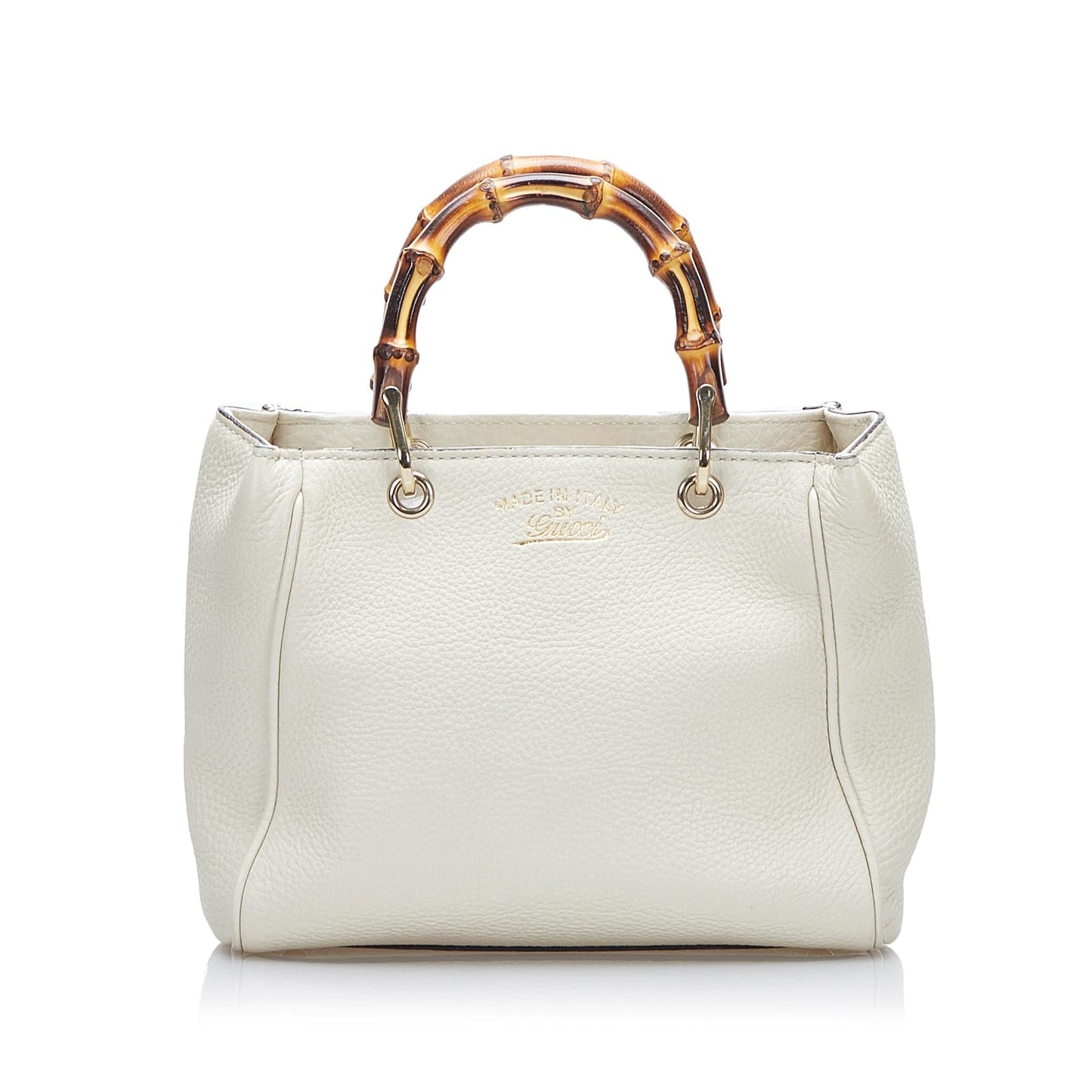 Gucci Bamboo Shopper SHG-Ah3dlB Calf White Satchel Bag