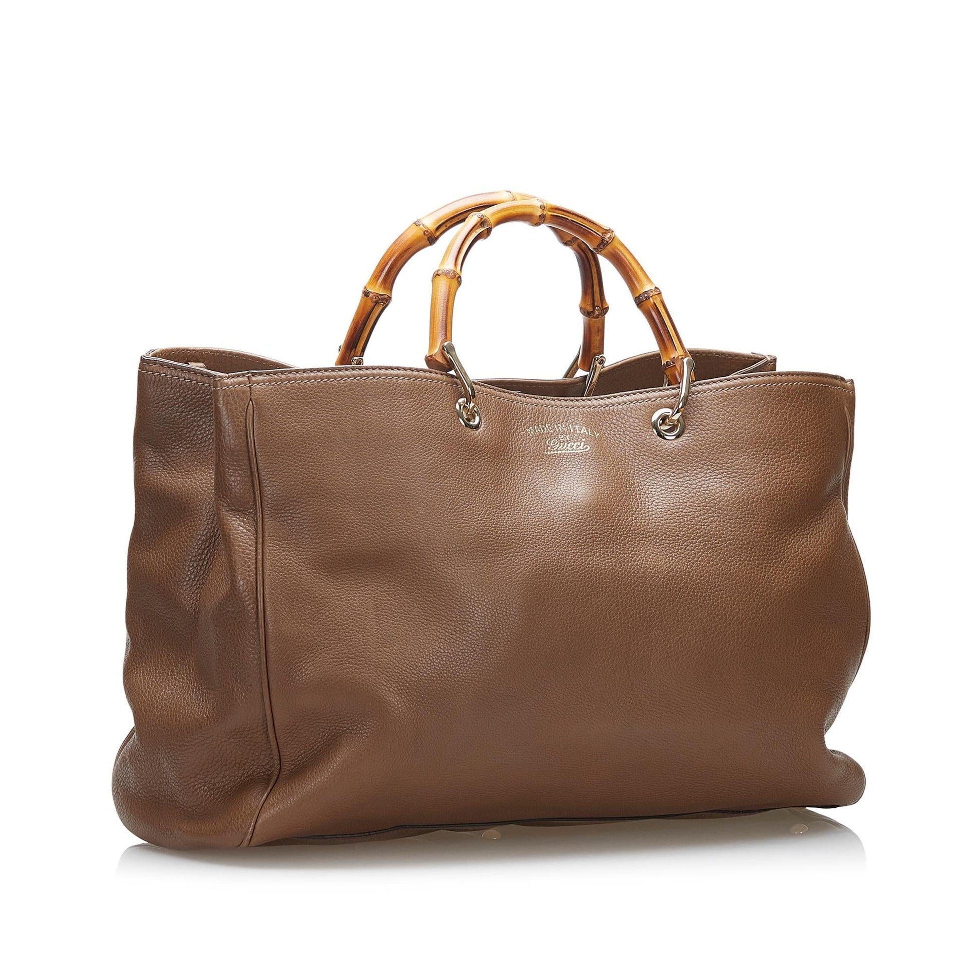 Gucci Bamboo Shopper SHG-oCQ7jp Calf Brown Satchel Bag