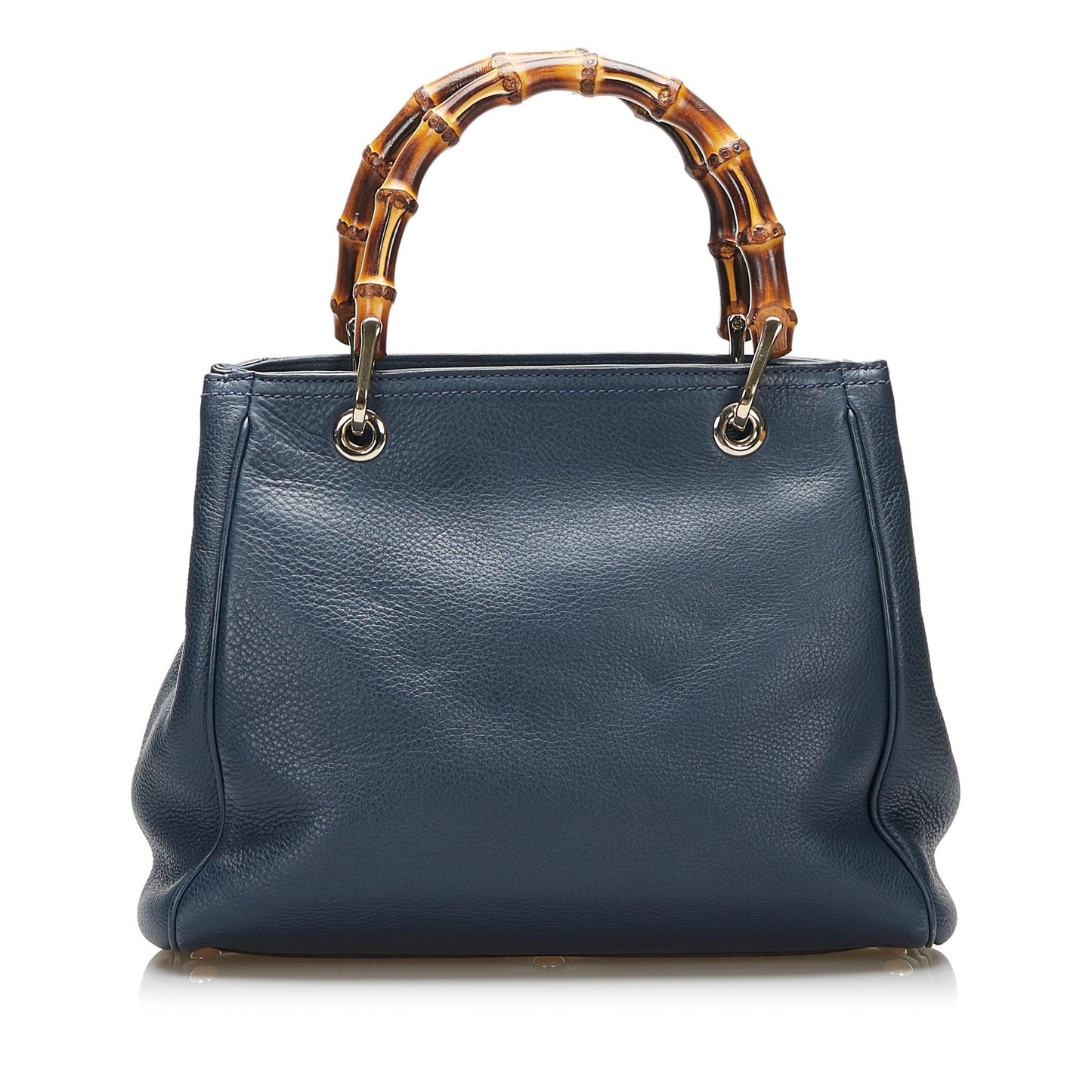 Gucci Bamboo Shopper SHG-N6R3UX Calf Blue Satchel Bag