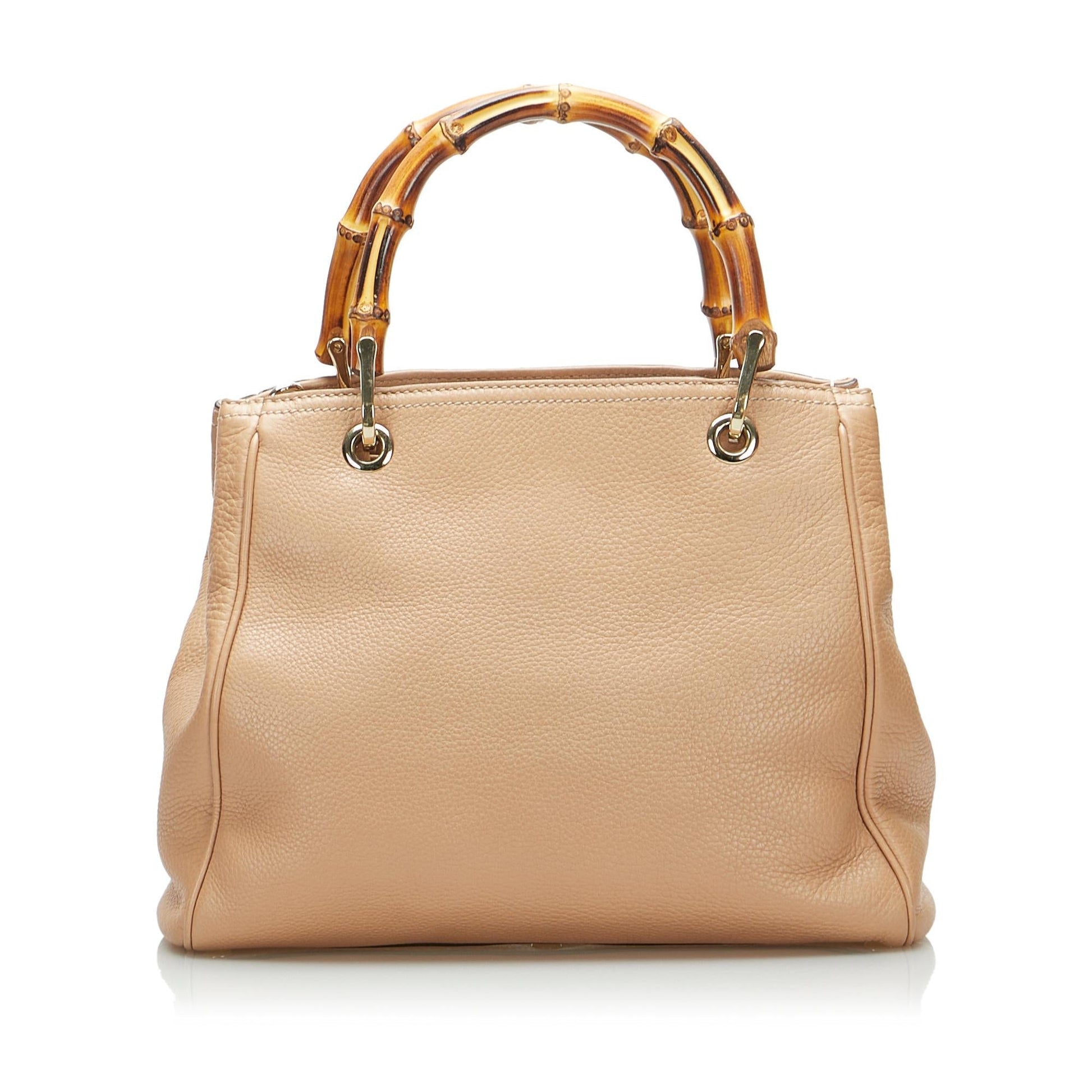 Gucci Bamboo Shopper SHG-wETOVw Calf Brown Satchel Bag