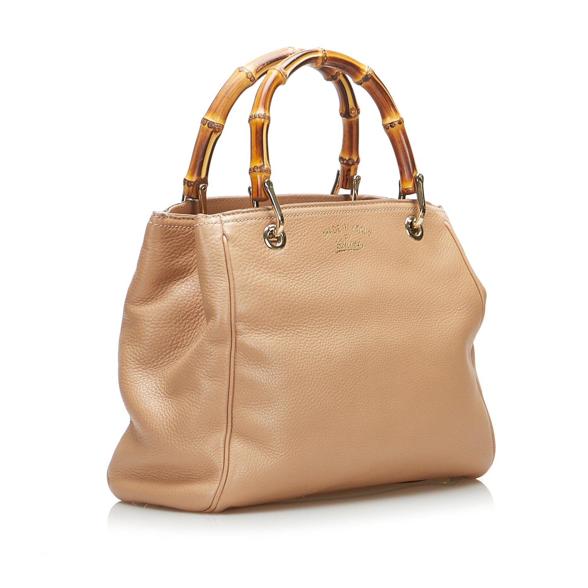 Gucci Bamboo Shopper SHG-wETOVw Calf Brown Satchel Bag