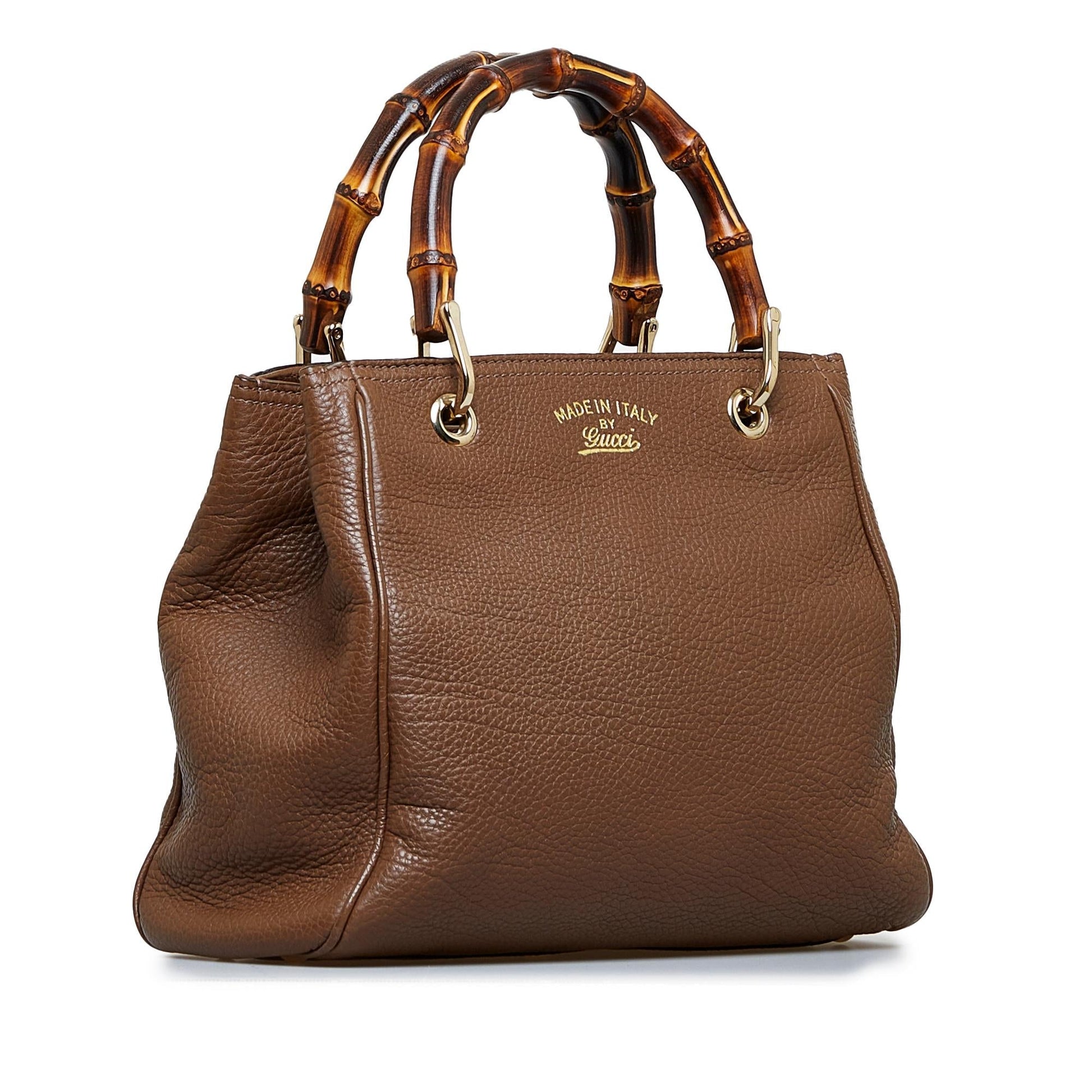 Gucci Bamboo Shopper SHG-7hJbRx Calf Brown Satchel Bag