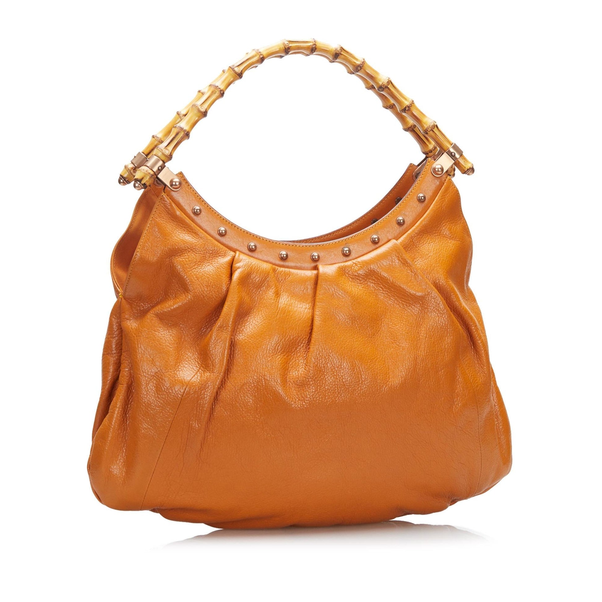 Gucci Bamboo SHG-fM1lxN Calf Orange Shoulder Bag