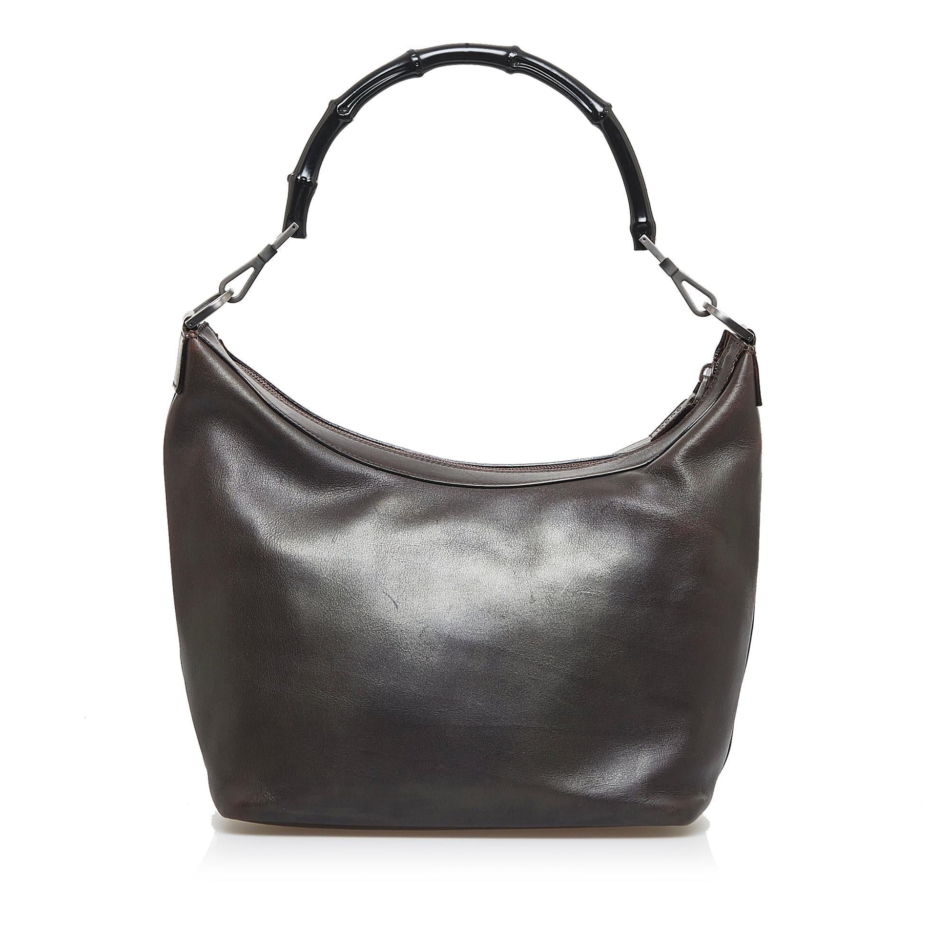 Gucci Bamboo SHG-EN3pZO Calf Brown Shoulder Bag